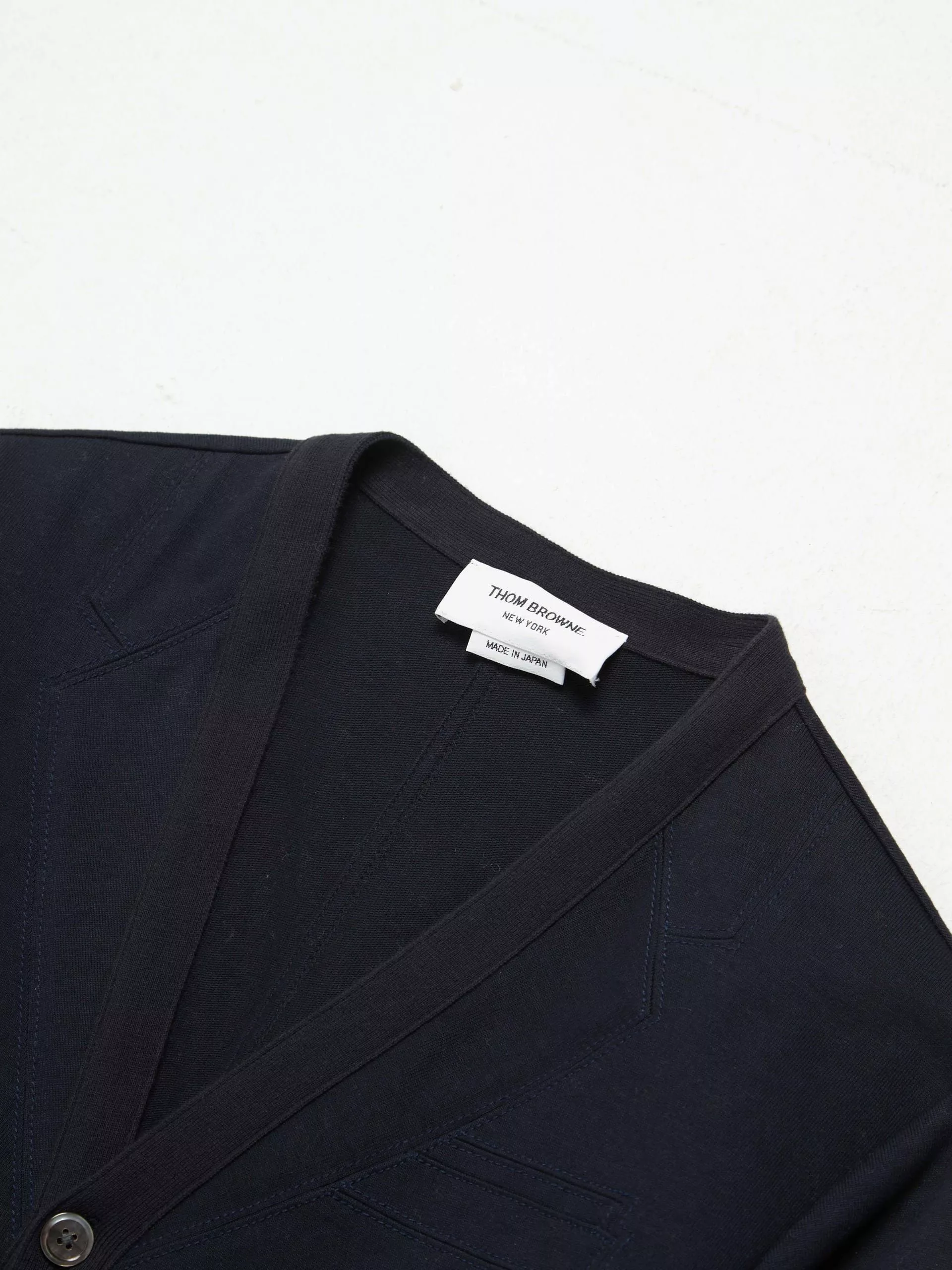 Thom Browne Light Jackets Thom Browne Dark Navy Cotton Blazer Jacket Blue