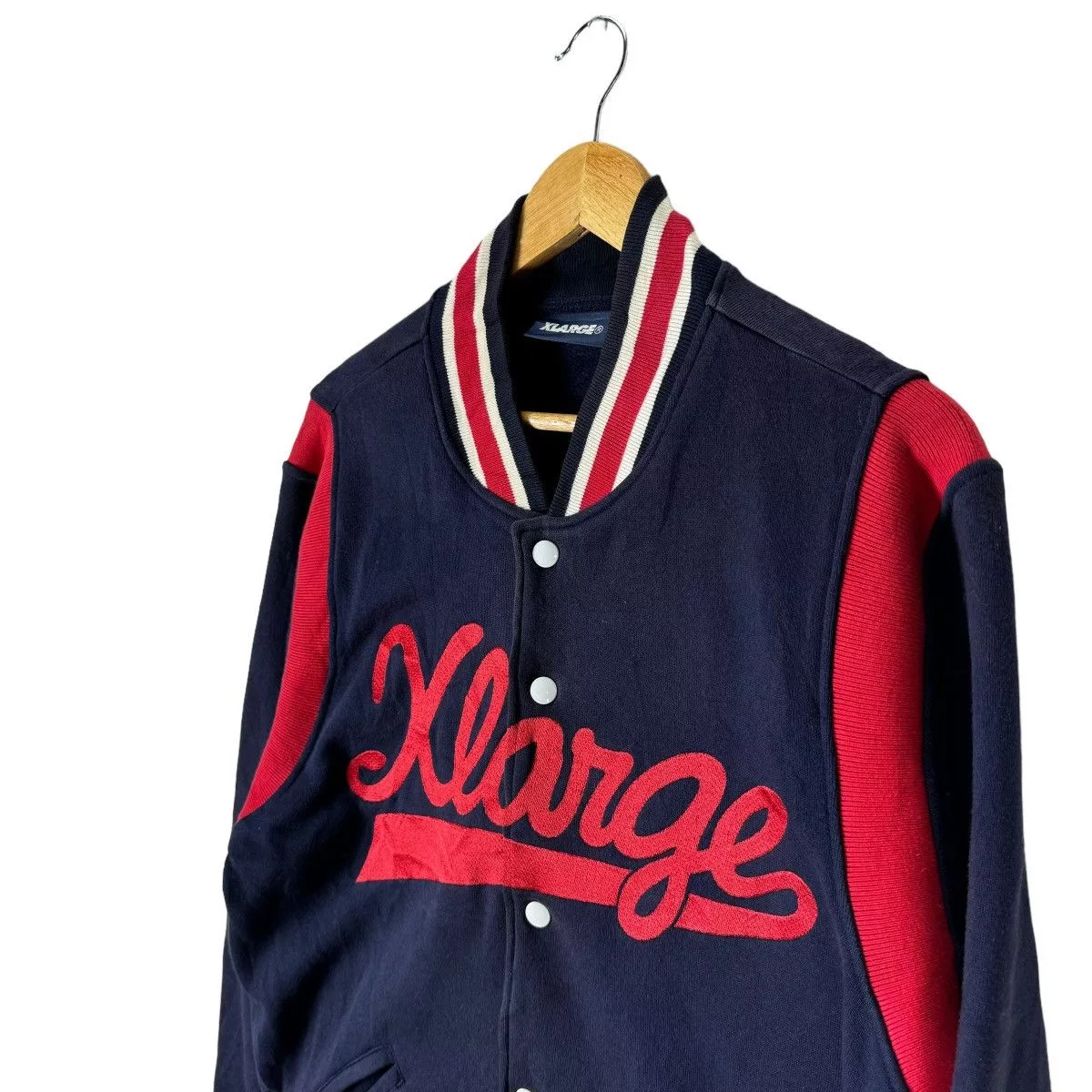 X-LARGE Light Jackets X-LARGE ☀️XLARGE VARSITY SNAP BUTTON JACKET LIKE SUPREME Blue Vintage