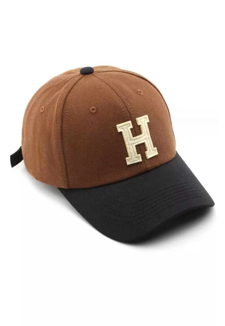Other Hats Other Letter H Brown and Black Adjustable Baseball Cap
