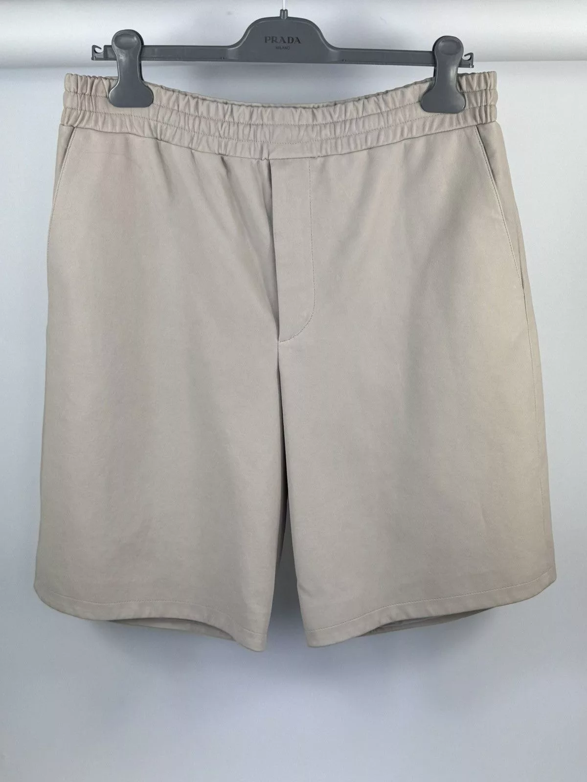 Prada Shorts PRADA LEATHER SHORTS White