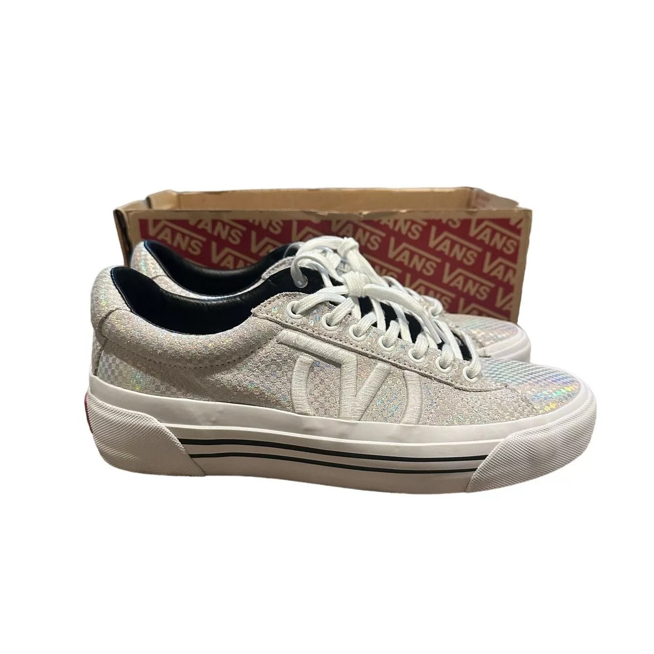 Vans Low Top Sneakers Vans Sid Ni Glory Check Silver