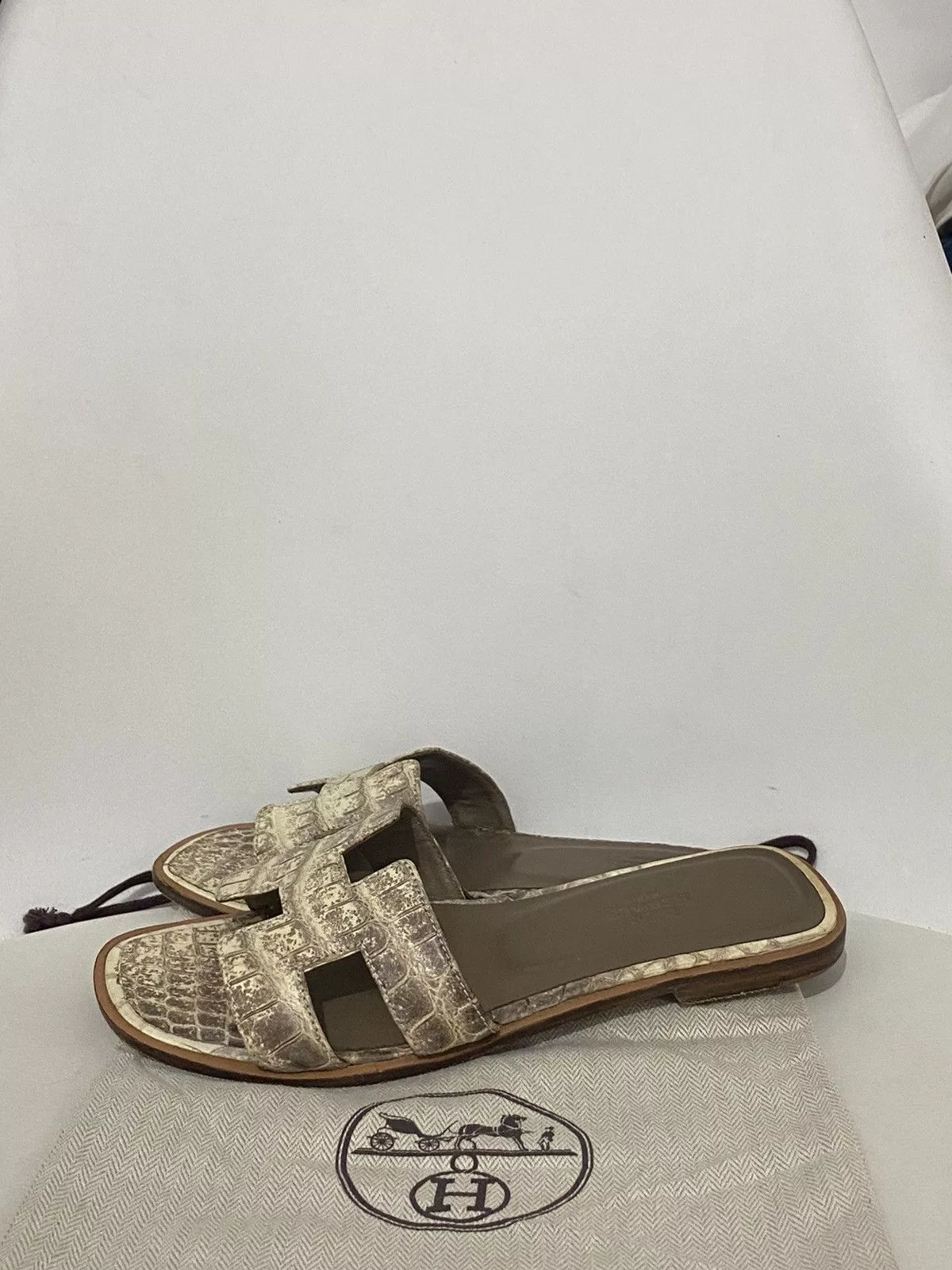 Hermes Sandals Hermes Hermès Oran Himalayan Beige