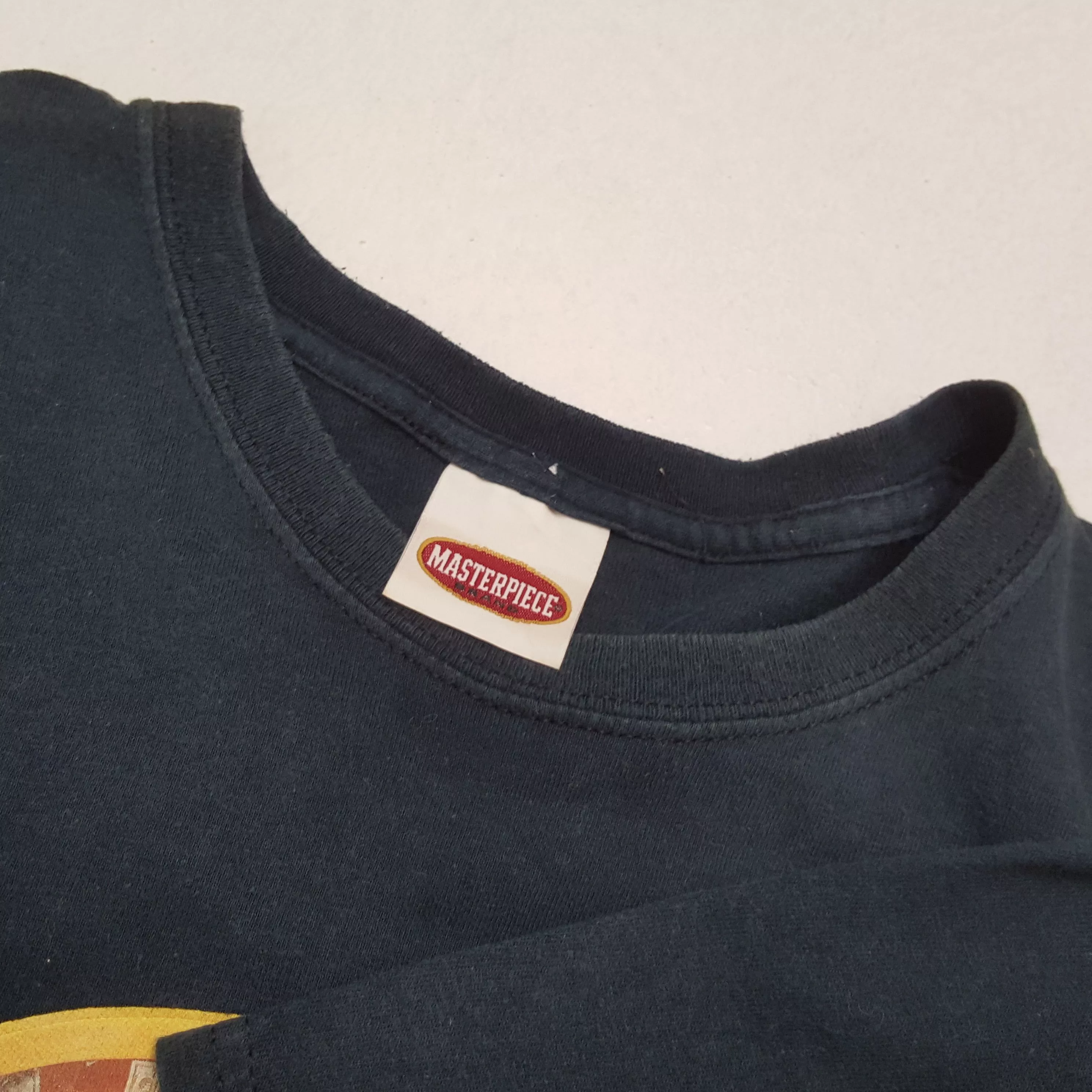 MasterPiece Short Sleeve T Shirts MasterPiece × Vintage MASTERPIECE Center Design Streetwear Skateboard Style Tshirt Blue