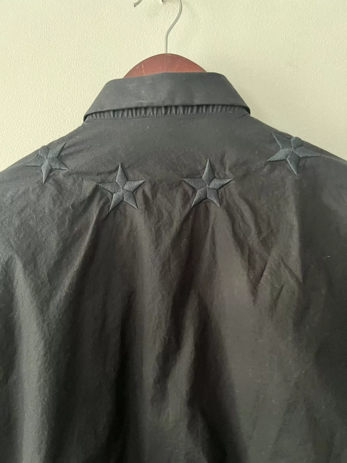 Givenchy Shirts Button Ups Givenchy Long Sleeve Star Embroidered Black