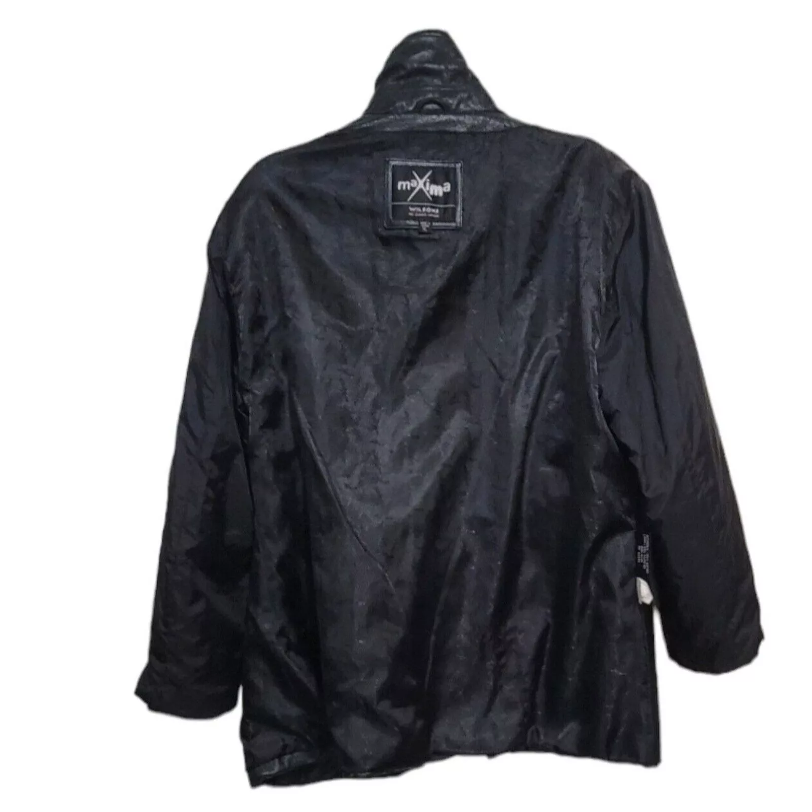 Wilsons Leather Jackets Wilsons Leather Wilsons Maxima Leather Button Motorcycle Women Jacket Sz XL Black