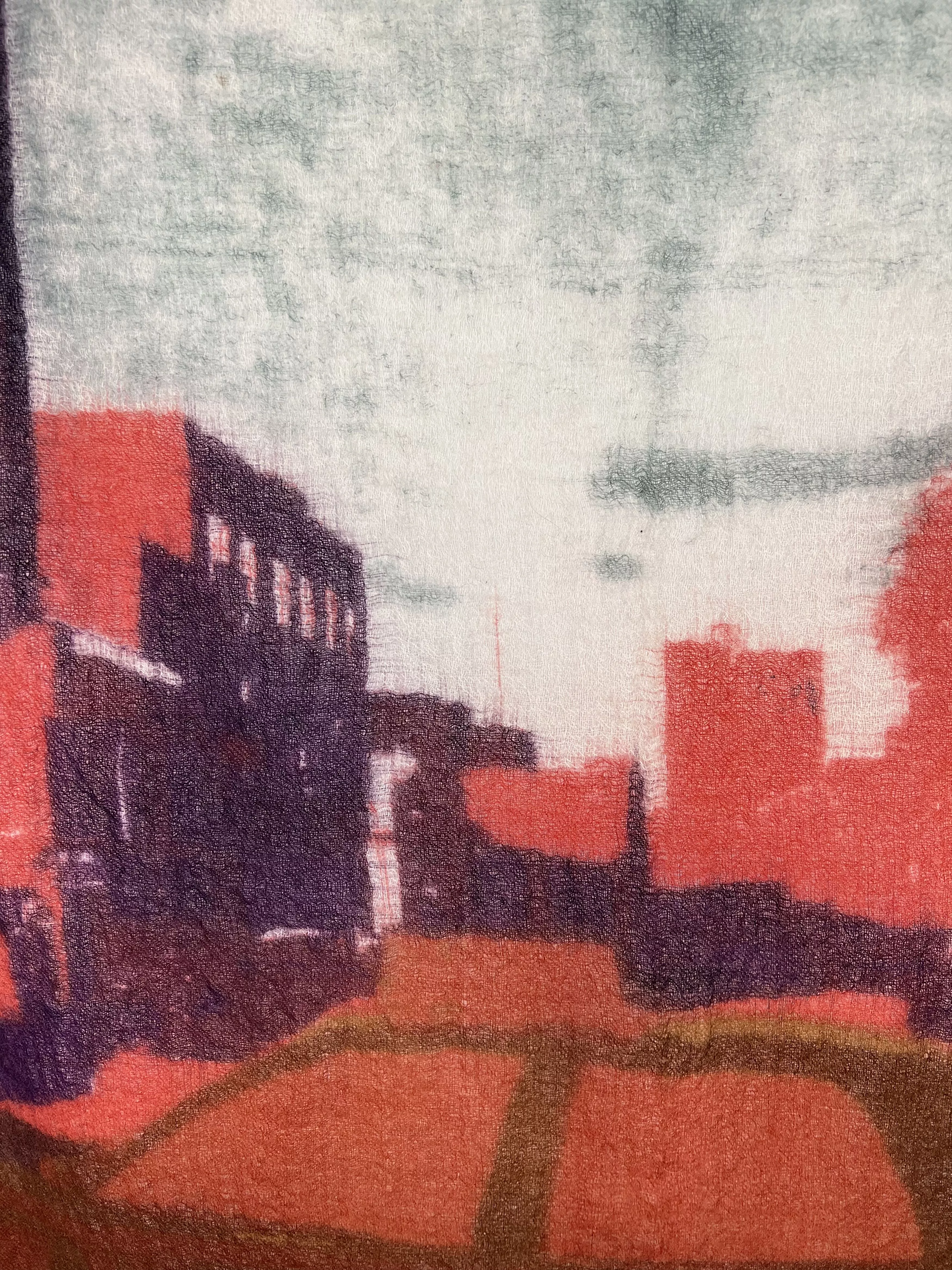 Becksondergaard Scarves Becksondergaard Beck Sondergaard Multicolor 100% Wool Scarf 190x90 Vintage