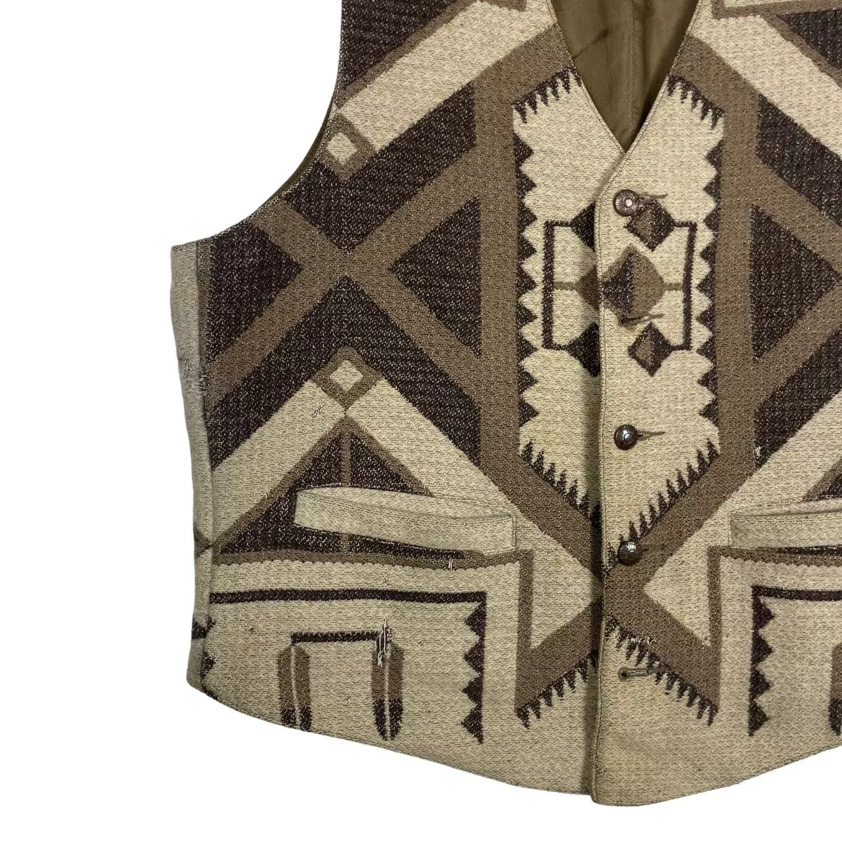 Pendleton Vests Pendleton 💥NAVAJO WESTERN BUTTON VEST Brown
