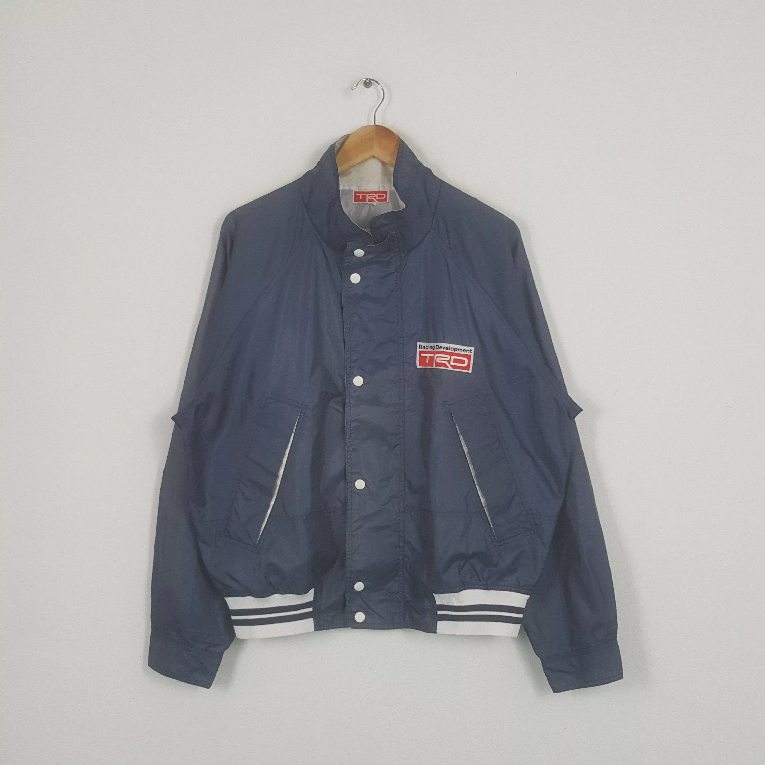 Japanese Brand Light Jackets Japanese Brand × Vintage Vintage TRD Racing Development Toyota Team Bombers Jacket Blue