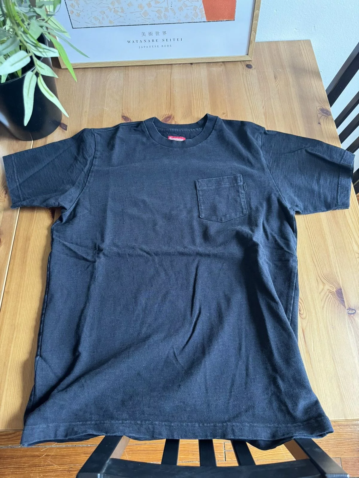 Supreme Short Sleeve T Shirts Supreme Pocket Tee Black