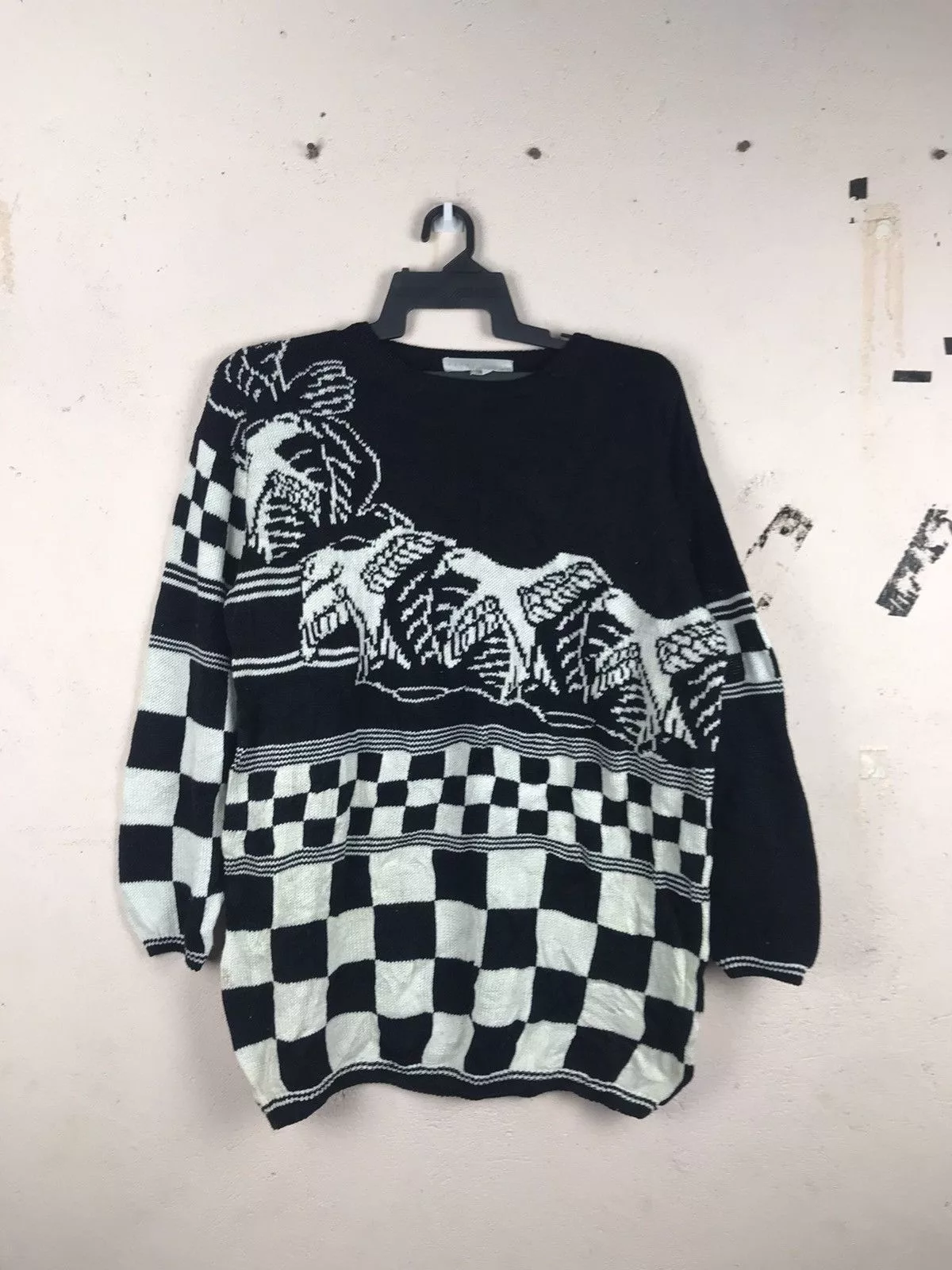 Aran Isles Knitwear Sweaters Knitwear Aran Isles Knitwear × Vintage Knitwear vintage with bird rare design Black