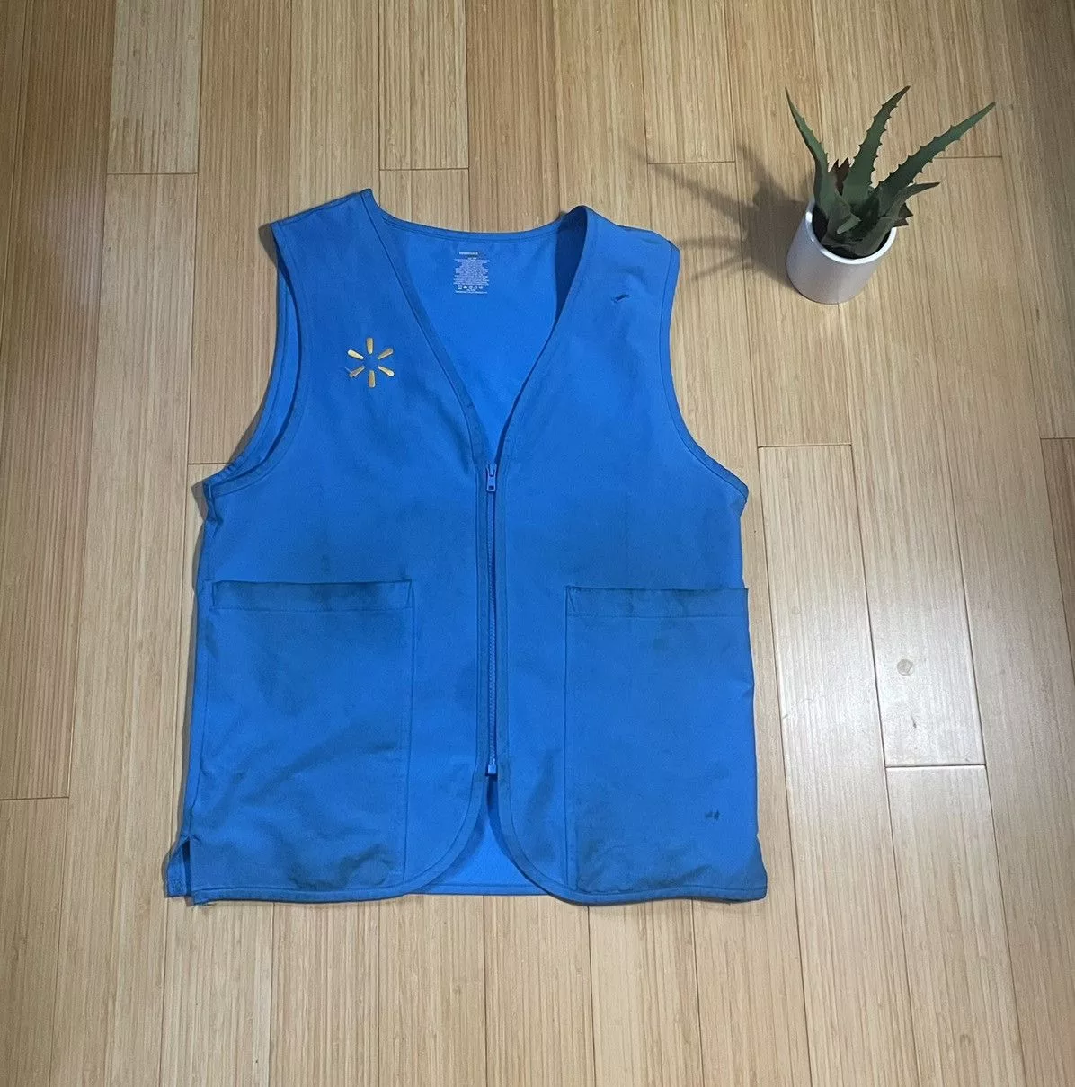 Vintage Vests Vintage × Walmart Crazy Rare Authentic Walmart Employee Vest Blue Streetwear