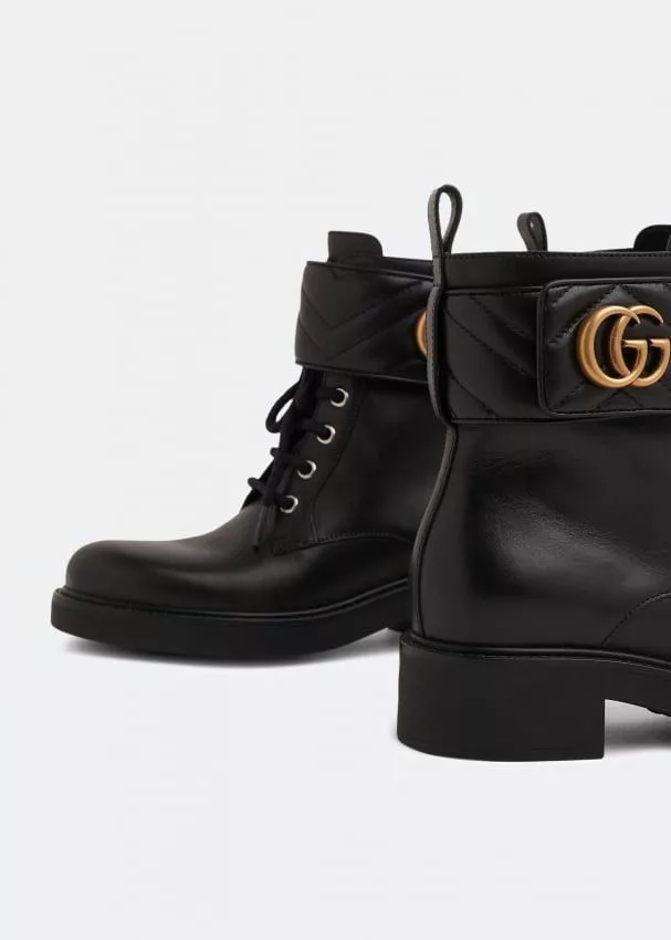 Gucci Miscellaneous Gucci Marmont Double G Ankle Boots SIZE 40 Black