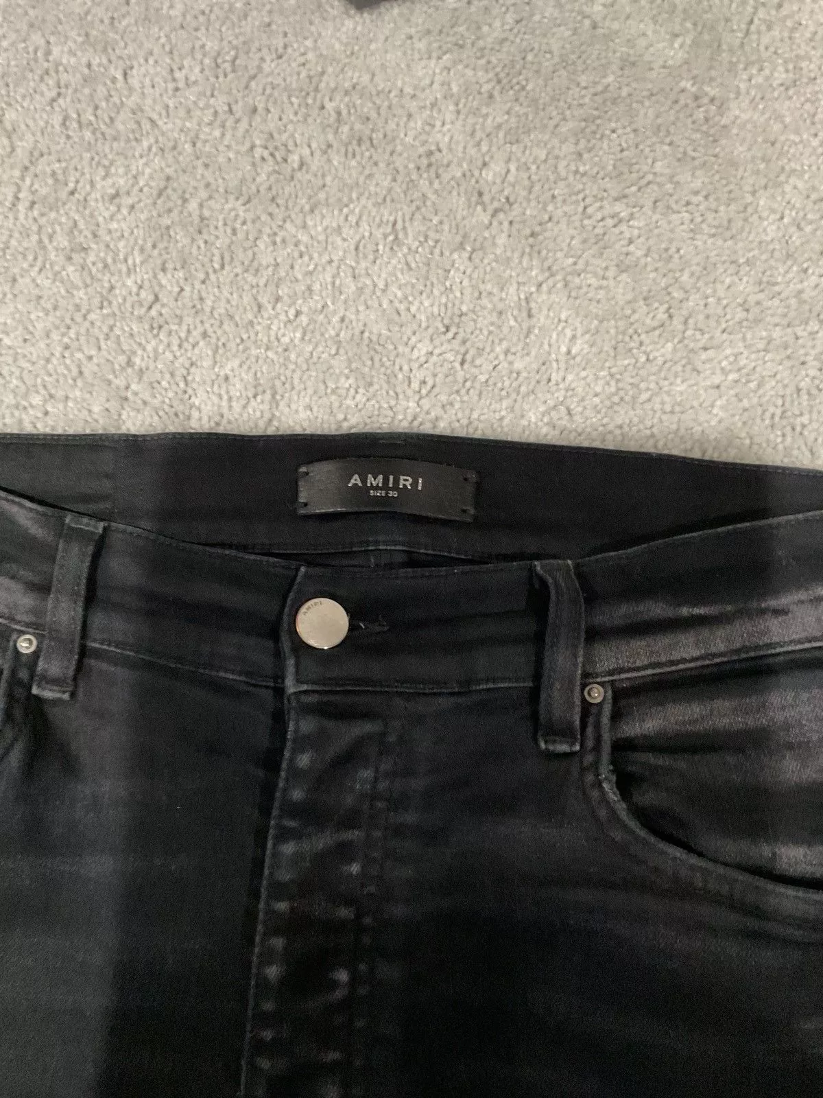Amiri Denim Amiri Hibiscus Art Patch Jeans Black