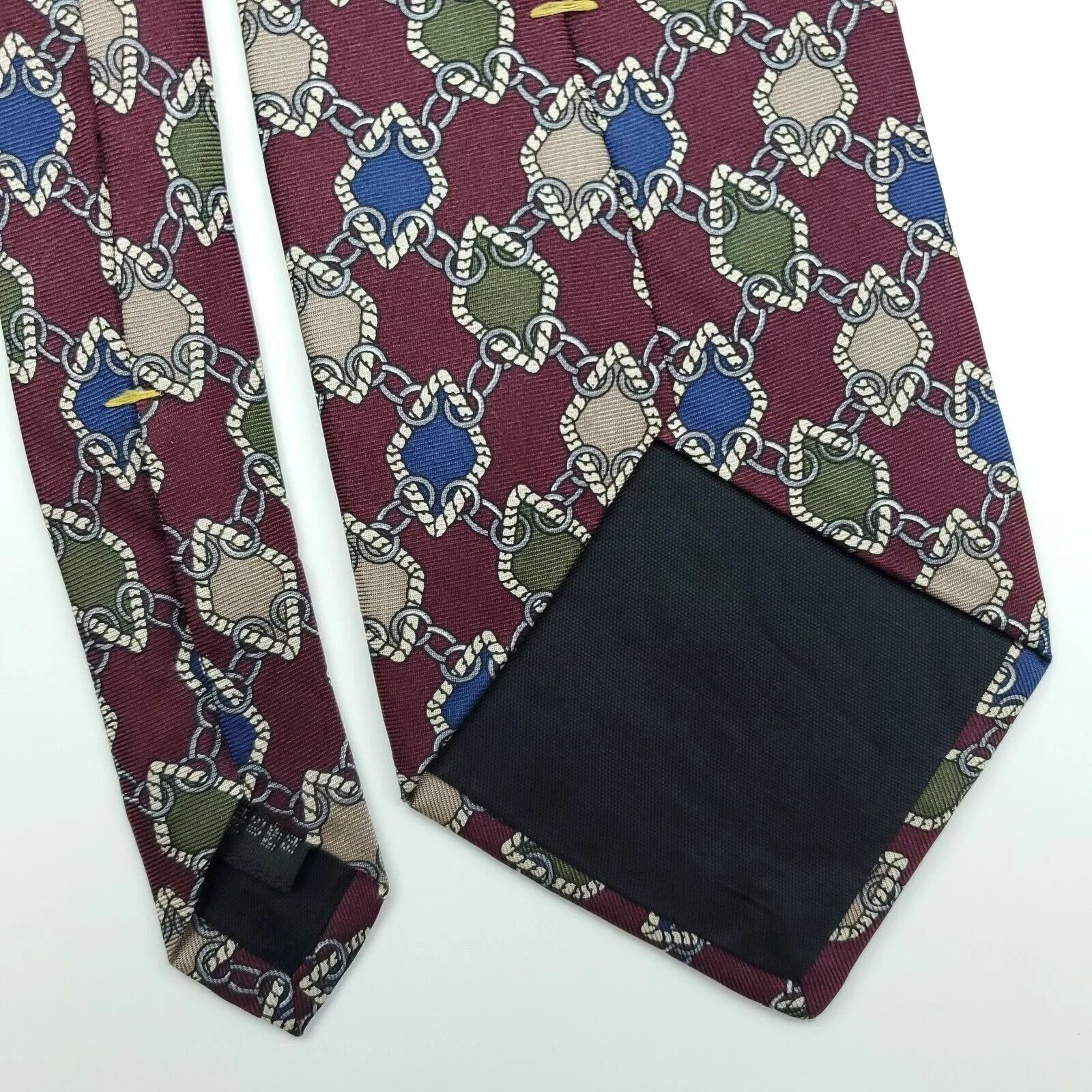 Robert Stock Ties Pocketsquares Robert Stock Red Geometric Silk Tie Short