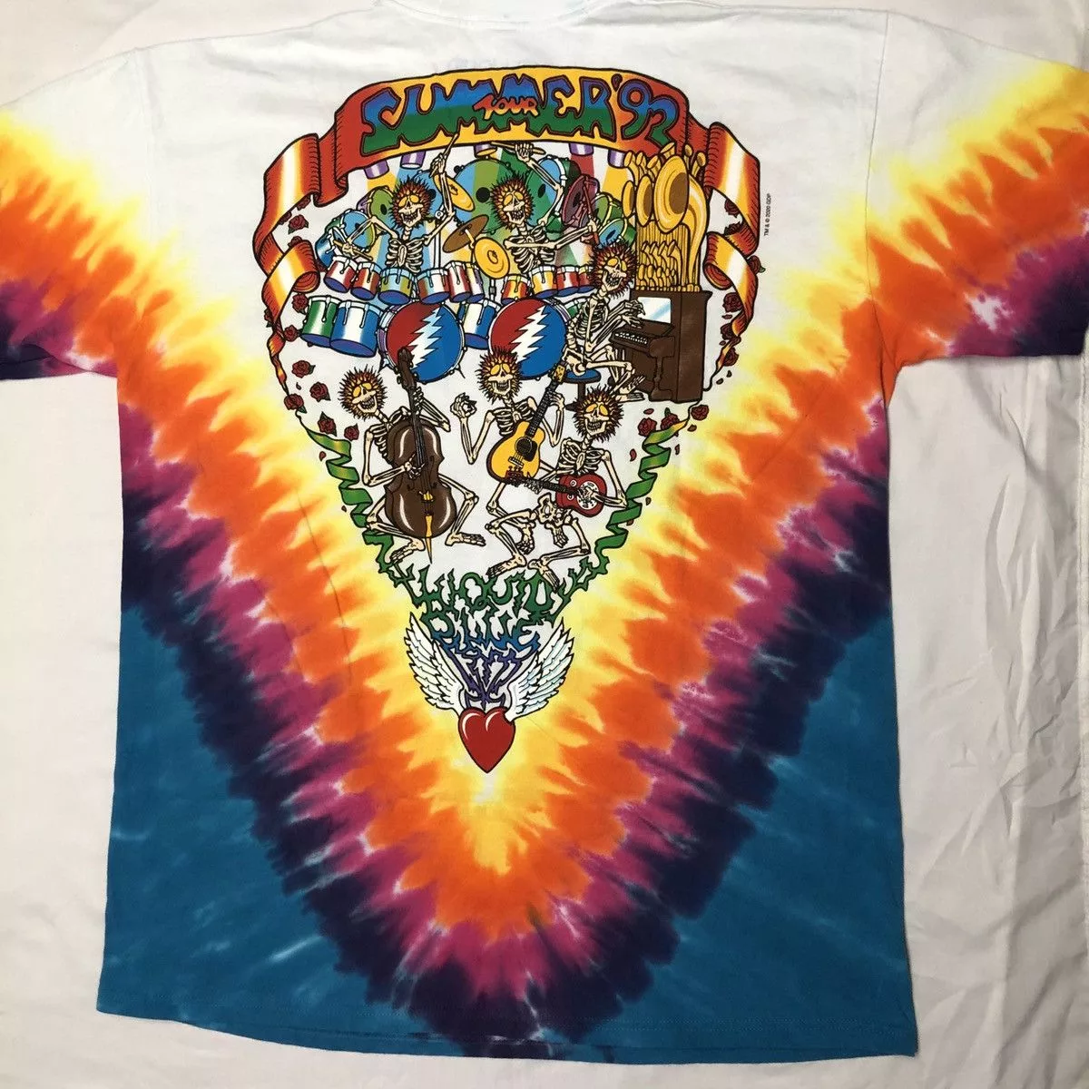 Grateful Dead Short Sleeve T Shirts Grateful Dead × Liquid Blue × Vintage Grateful Dead Summer ‘92 Tour Shirt Multi