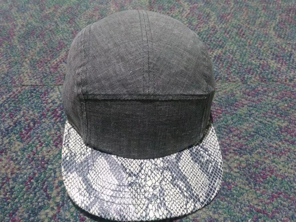 Kangol Hats 5 Panel Kangol Snake Skin Hat Cap Gray