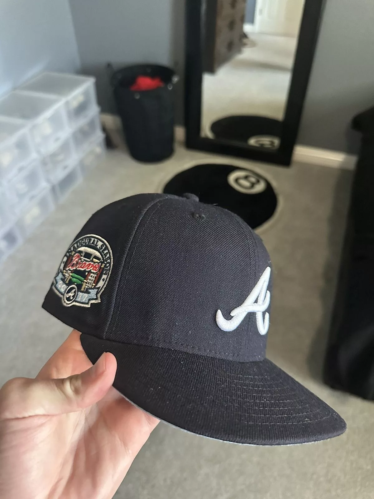 Topperz Hats Topperz Atlanta Braves Fitted Hat Blue