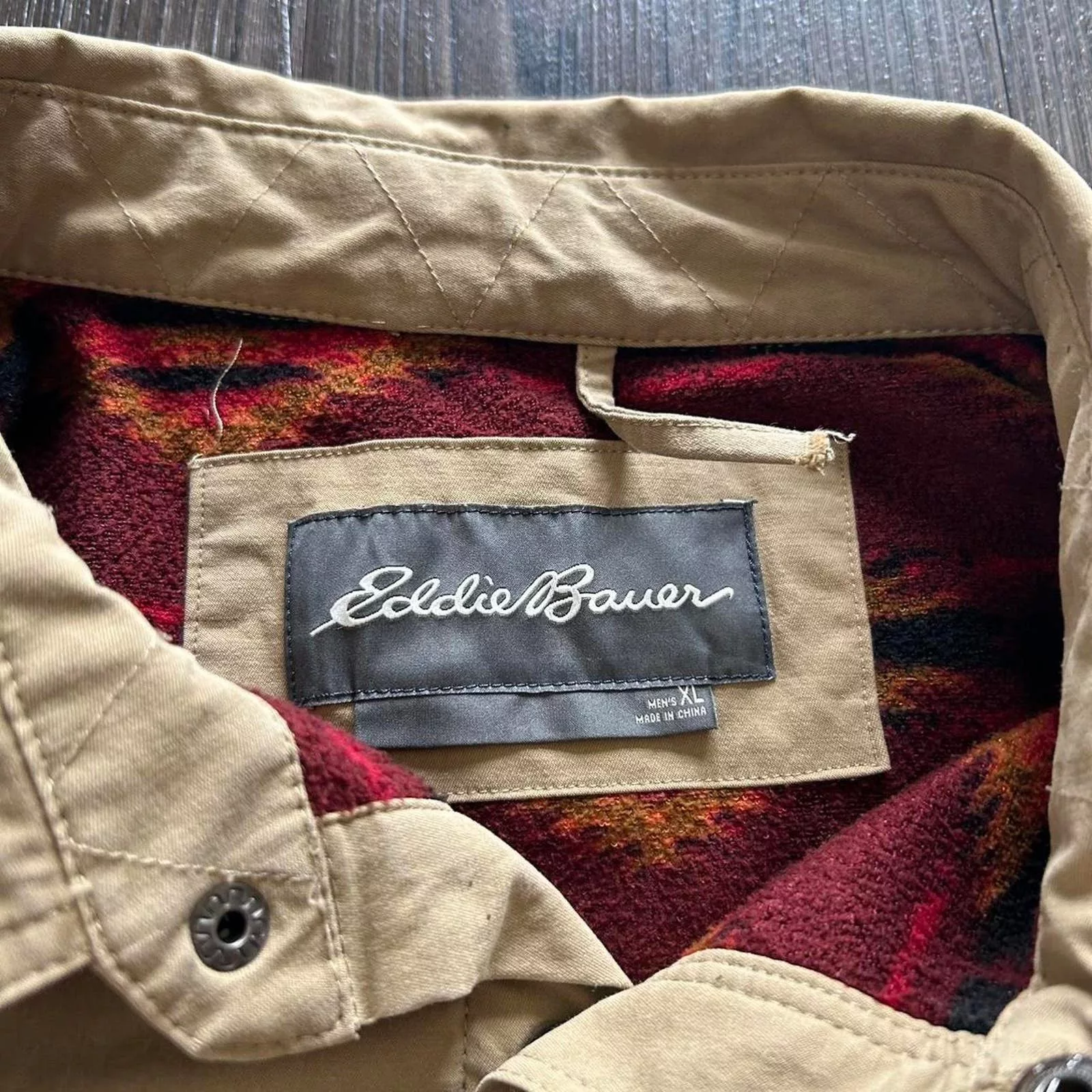 Eddie Bauer Heavy Coats Eddie Bauer Fleece Lined Jacket Brown