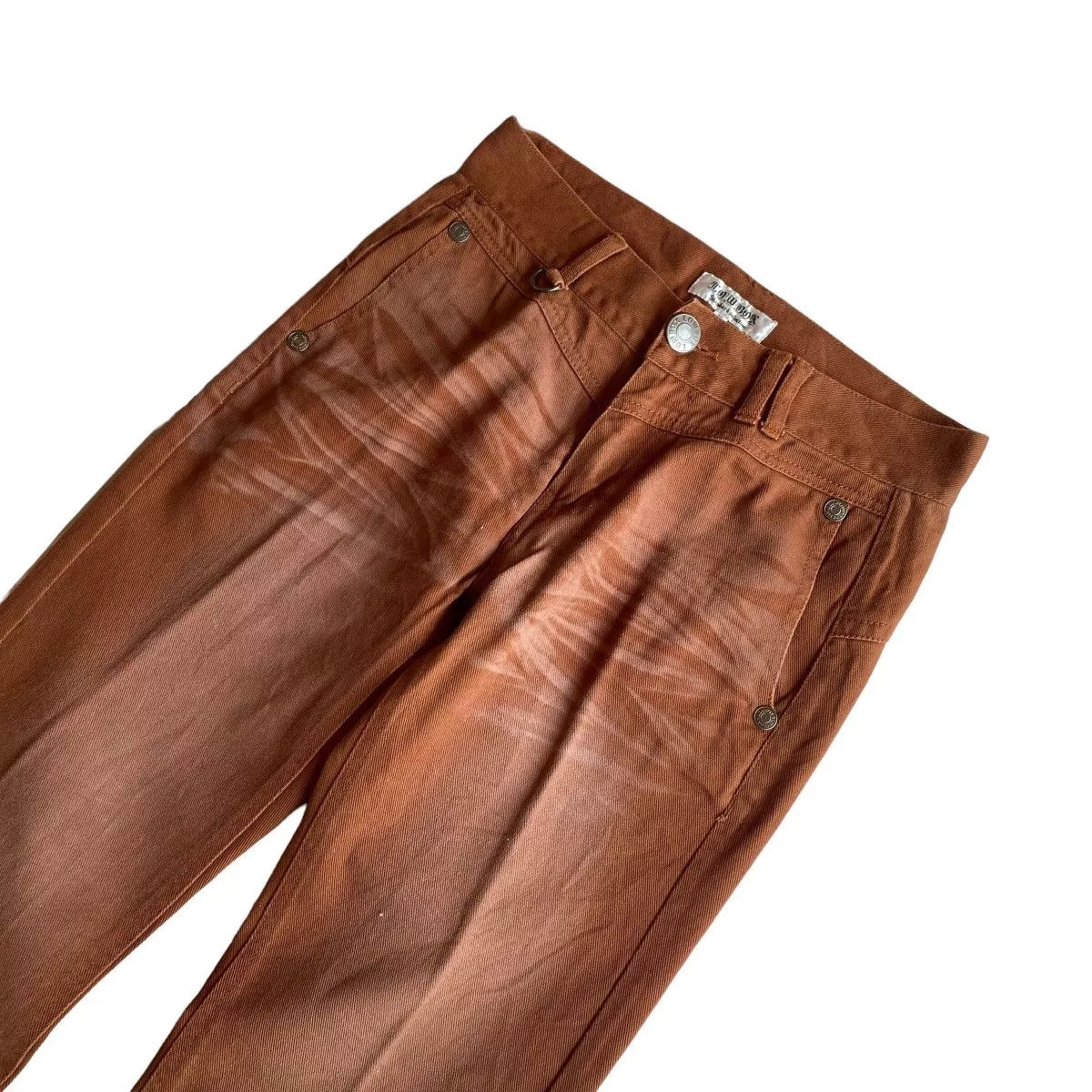 LOWBOX Denim Lowbox Chainsback Stone Washed Denim Pants Brown