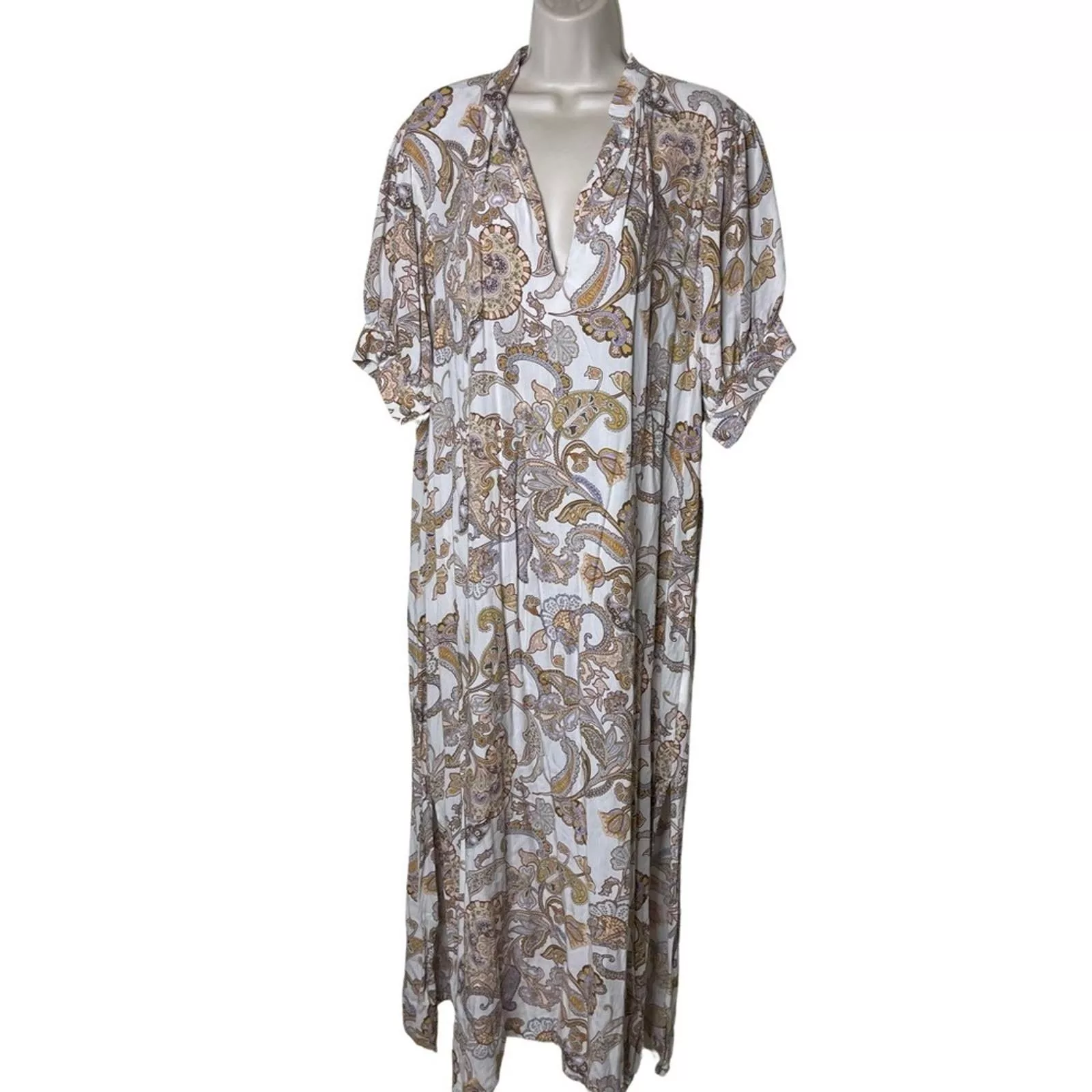 Other Maxi Dresses Other OWL Marrakech Clarisse 100% viscose maxi paisley dress US M Brown