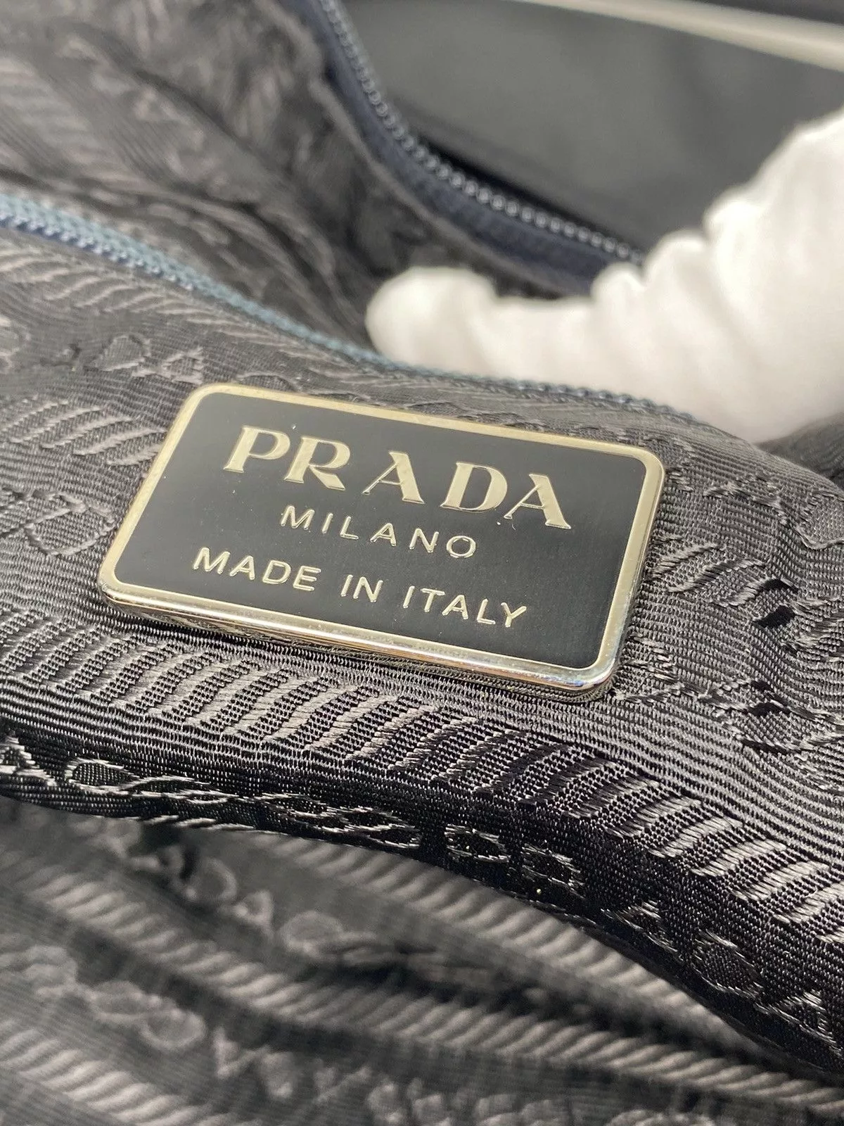 Prada Shoulder Bags Prada Tessuto Nylon Shoulder Bag Black