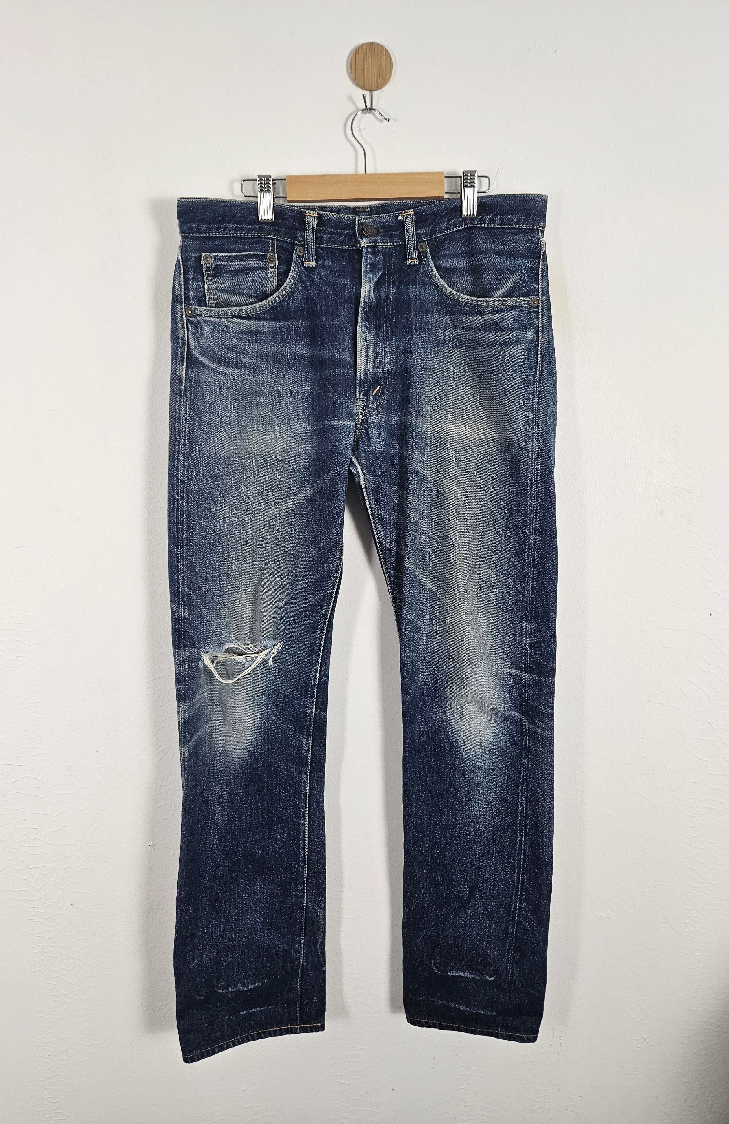 Orslow Denim Orslow 107 Denim Selvedge distress Jeans Blue