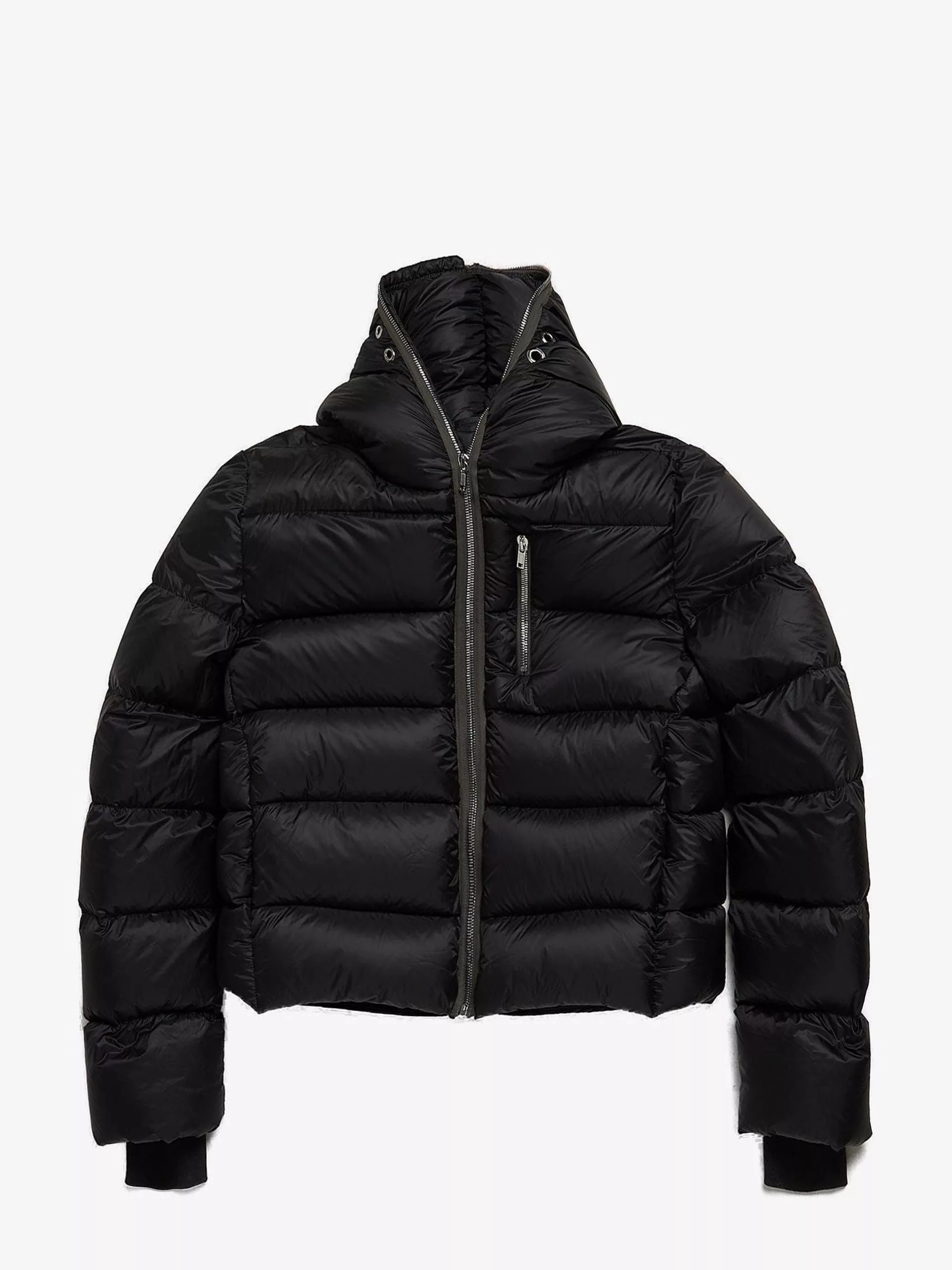Rick Owens Parkas Rick Owens Black Gimp Polyamide Downjacket