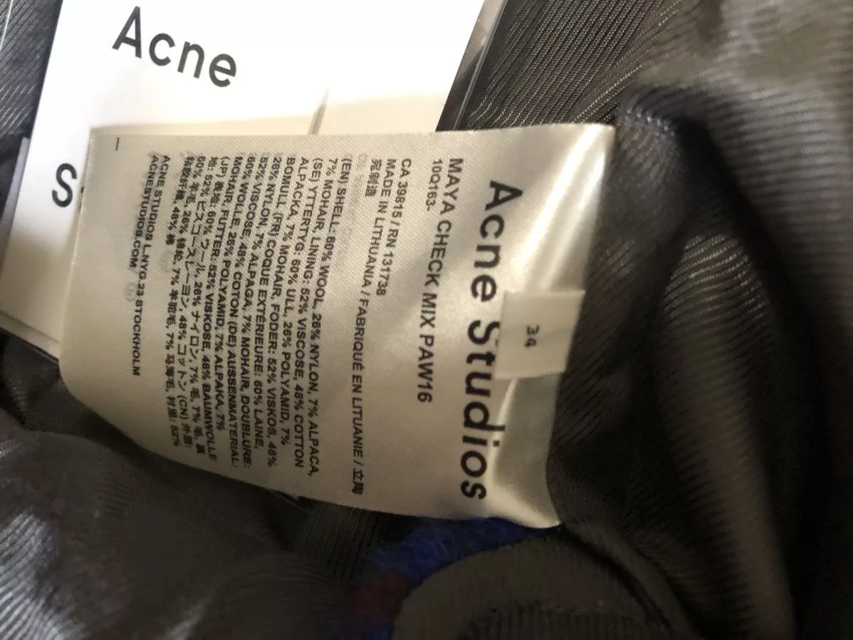 Acne Studios Casual Pants Acne Studios Maya Check Mix Plaid Pants AW16 Multi