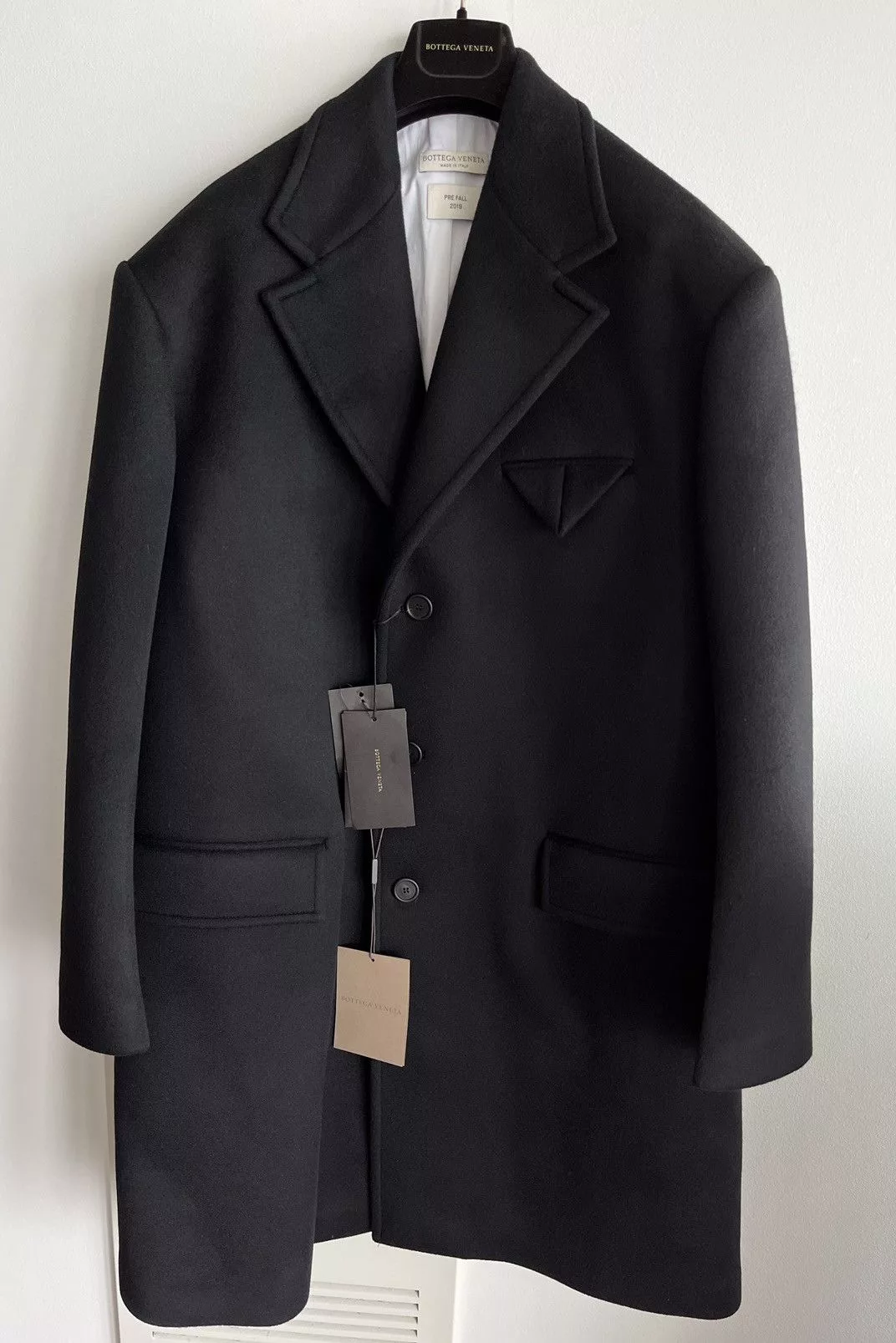 Bottega Veneta Parkas Bottega Veneta Bottega by Daniel Lee Super Runway Bonded Cashmere Coat Black