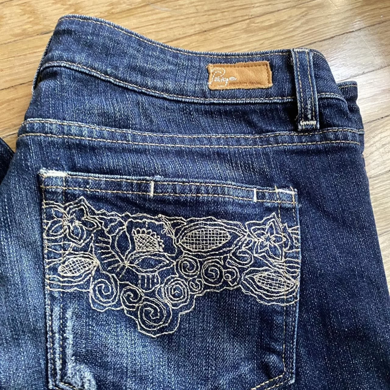 Paige Pants Paige Bellbottom Jeans Blue