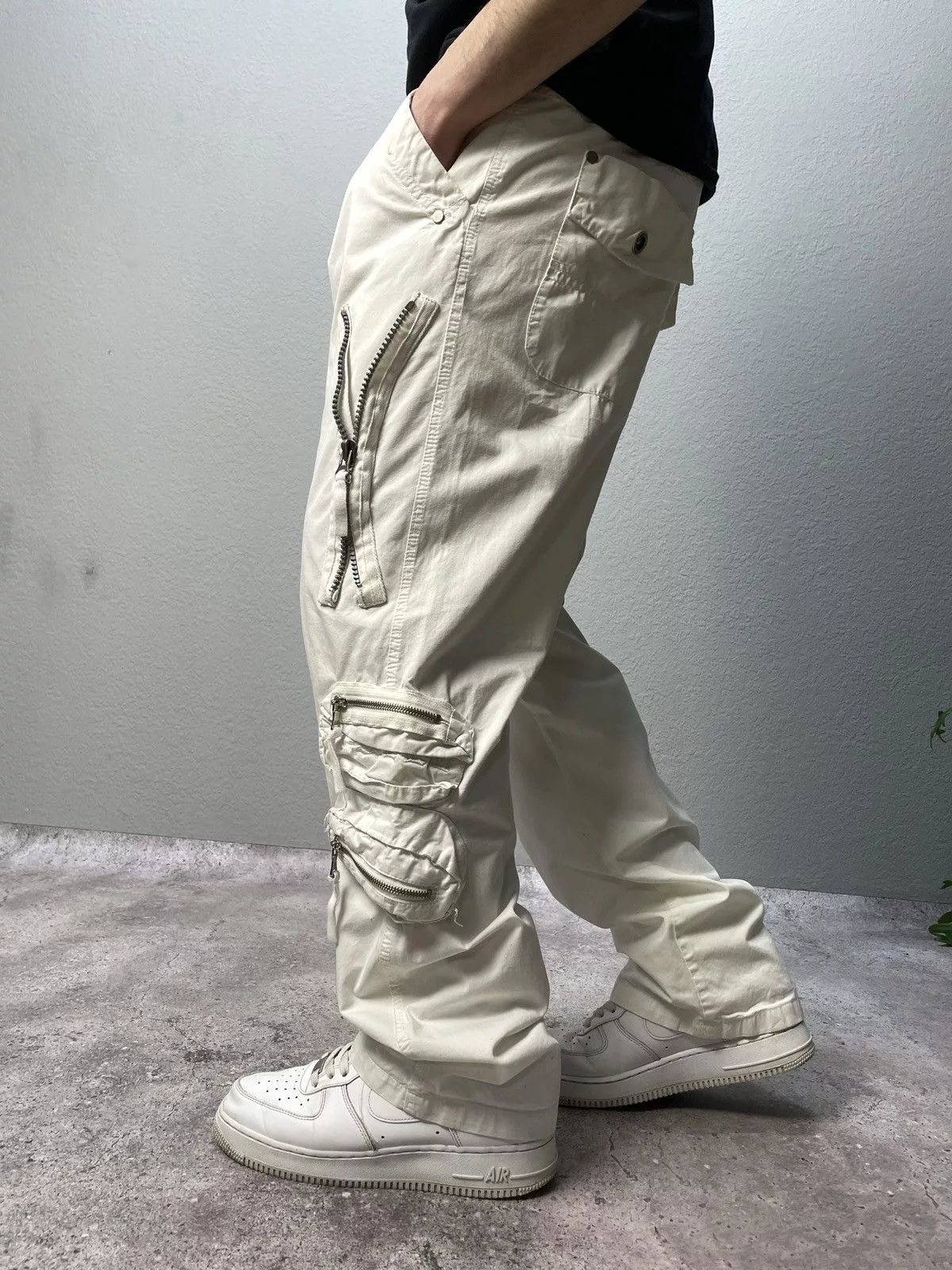 G-Star Casual Pants G-Star × Japanese Brand × Vintage Vintage Junya Watanabe Balenciaga Style Bondage Cargo Pants White