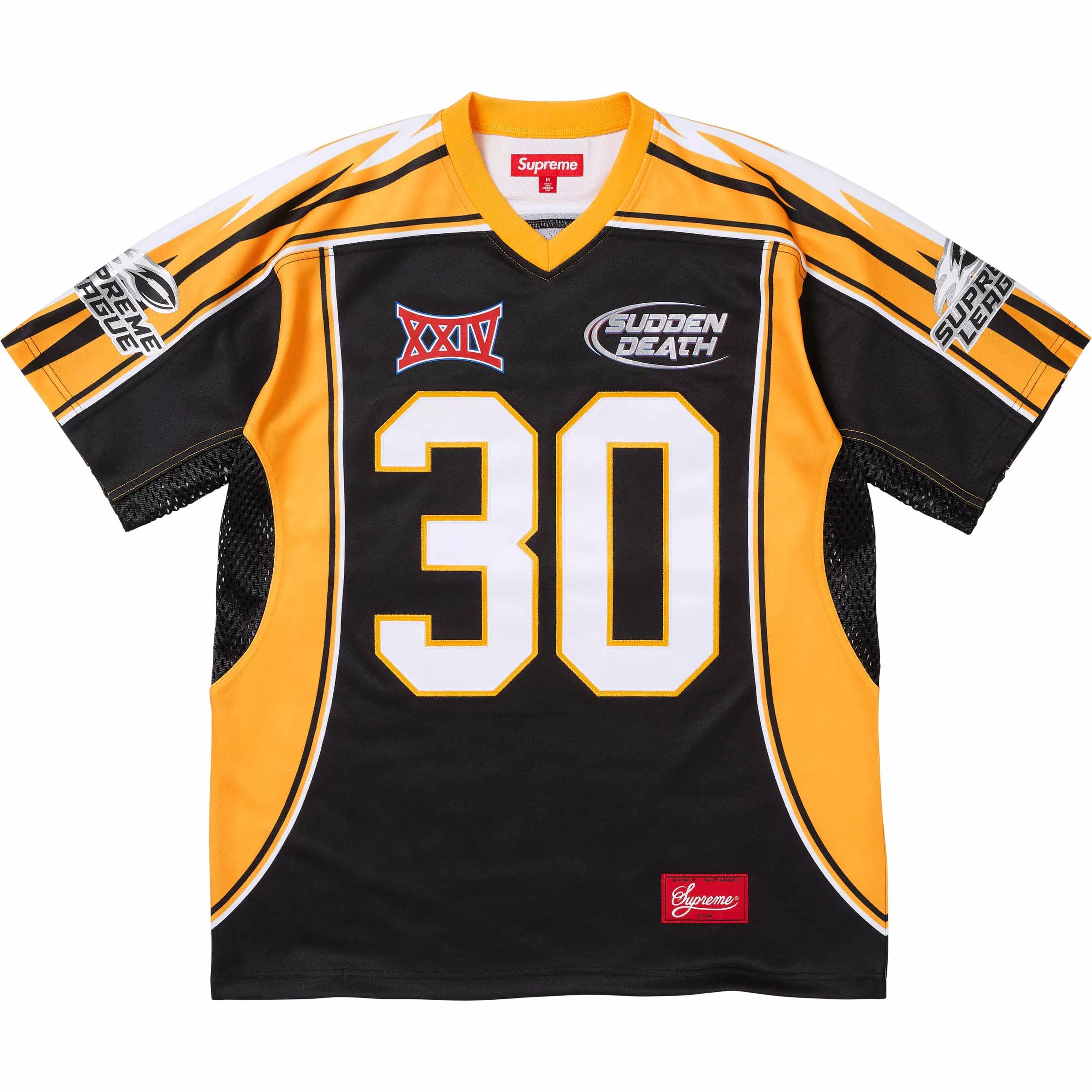 Supreme Jerseys Supreme Sudden Death Football Jersey Black