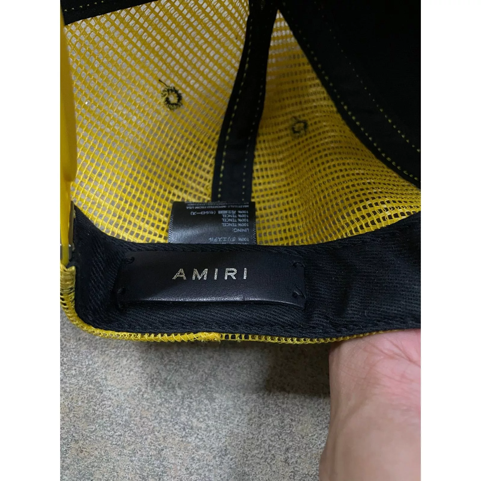 Amiri Hats Amiri Cap Yellow Black Used OS