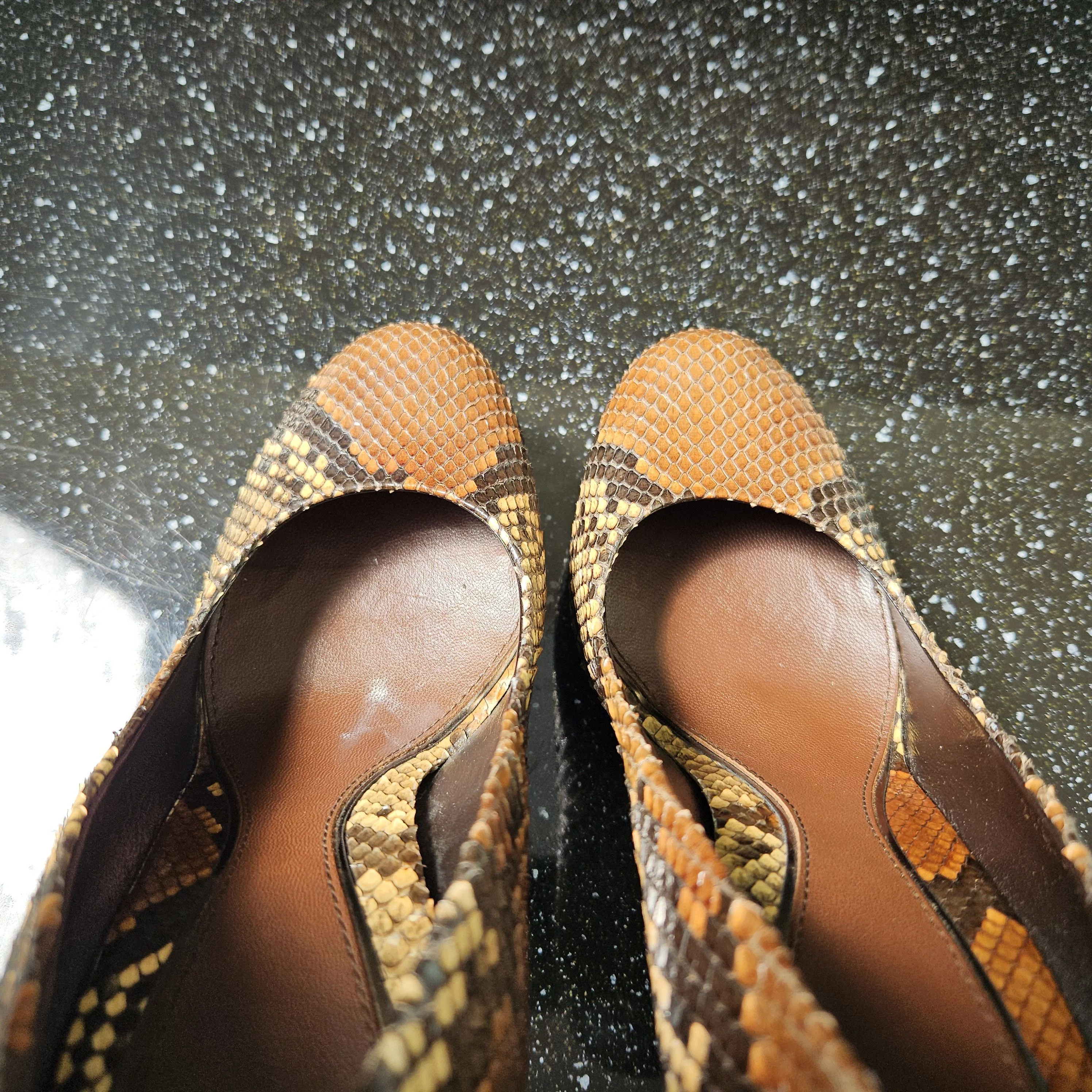 Gucci Heels Gucci Python Heels Sz 38 Gray