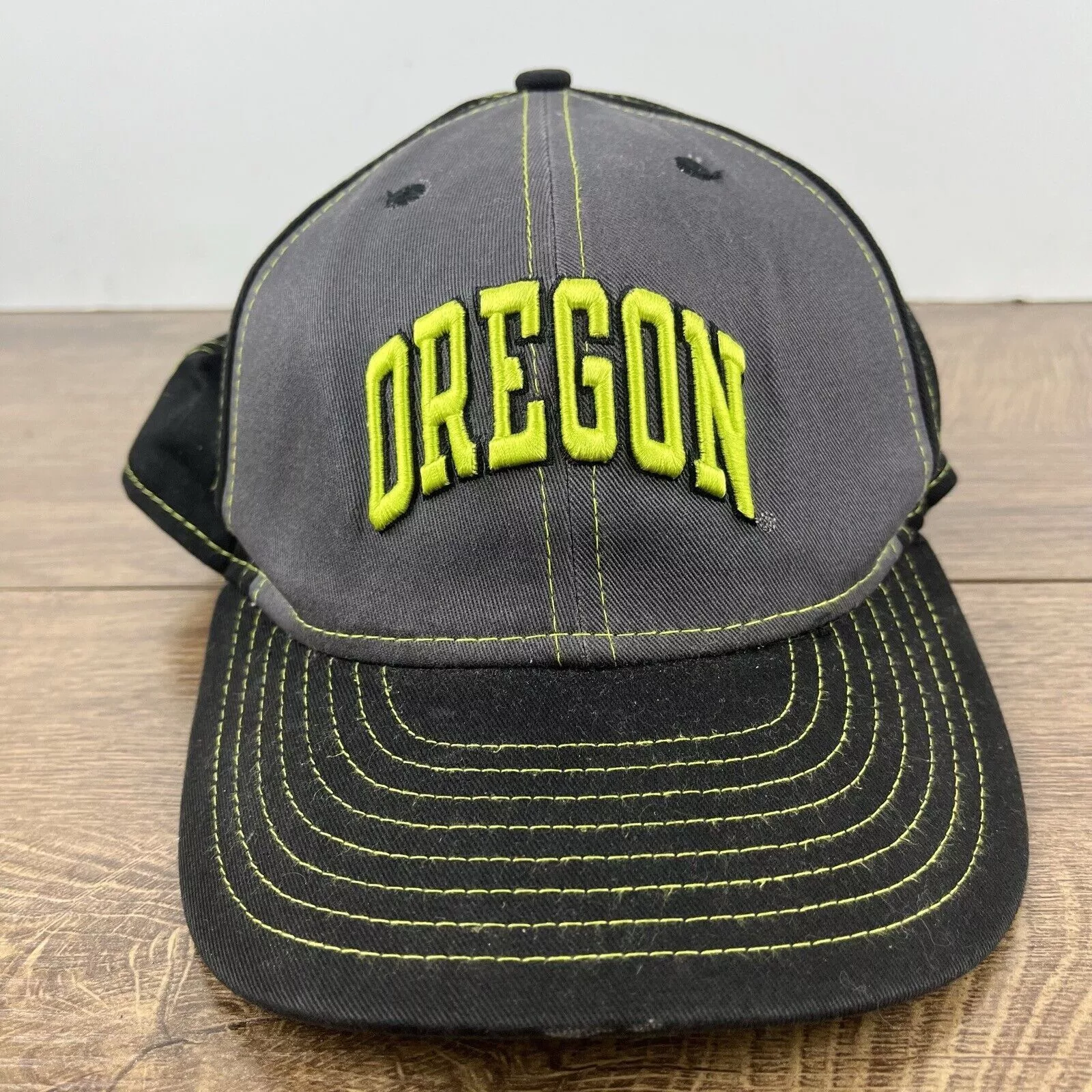 New Era Hats Oregon Ducks Gray Hat New Era 9FIFTY Snapback Hat Adjustable