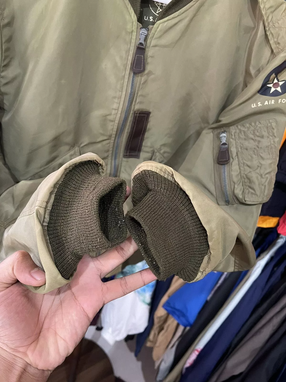 Buzz Rickson's Bombers Buzz Rickson's × Toyo Enterprises × Vintage Vtg. Buzz Rickson Type L-2 Flight USAF Crown Zipper Jacket Green