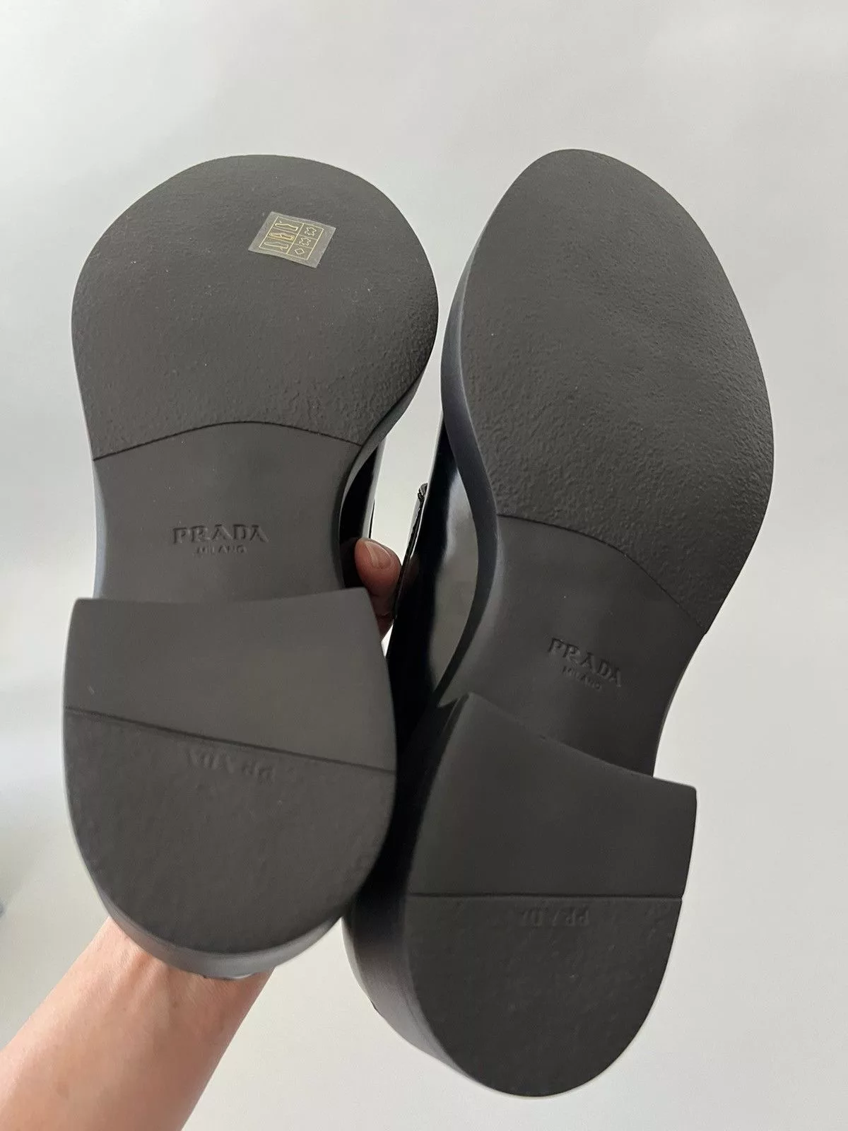 Prada Flats Prada Brushed Loafers Black