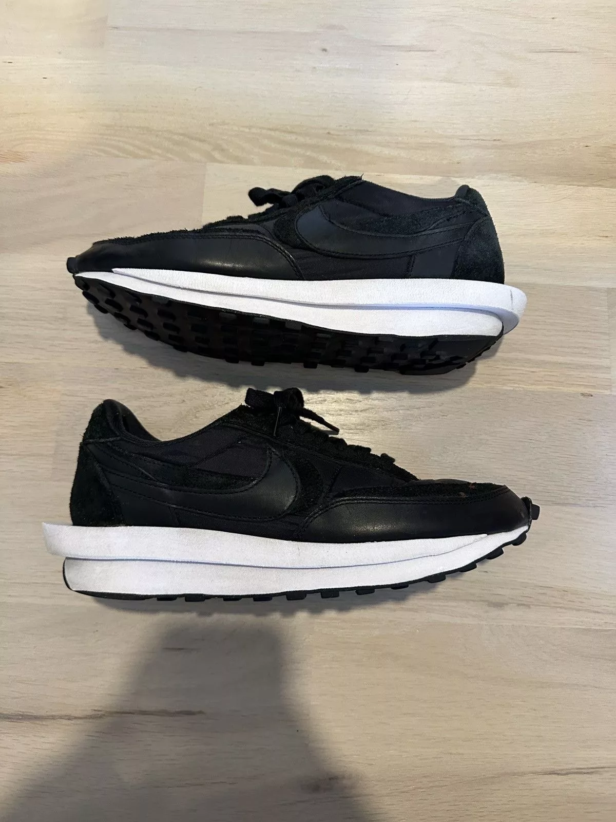 Sacai Low Top Sneakers Black Nylon Sacai