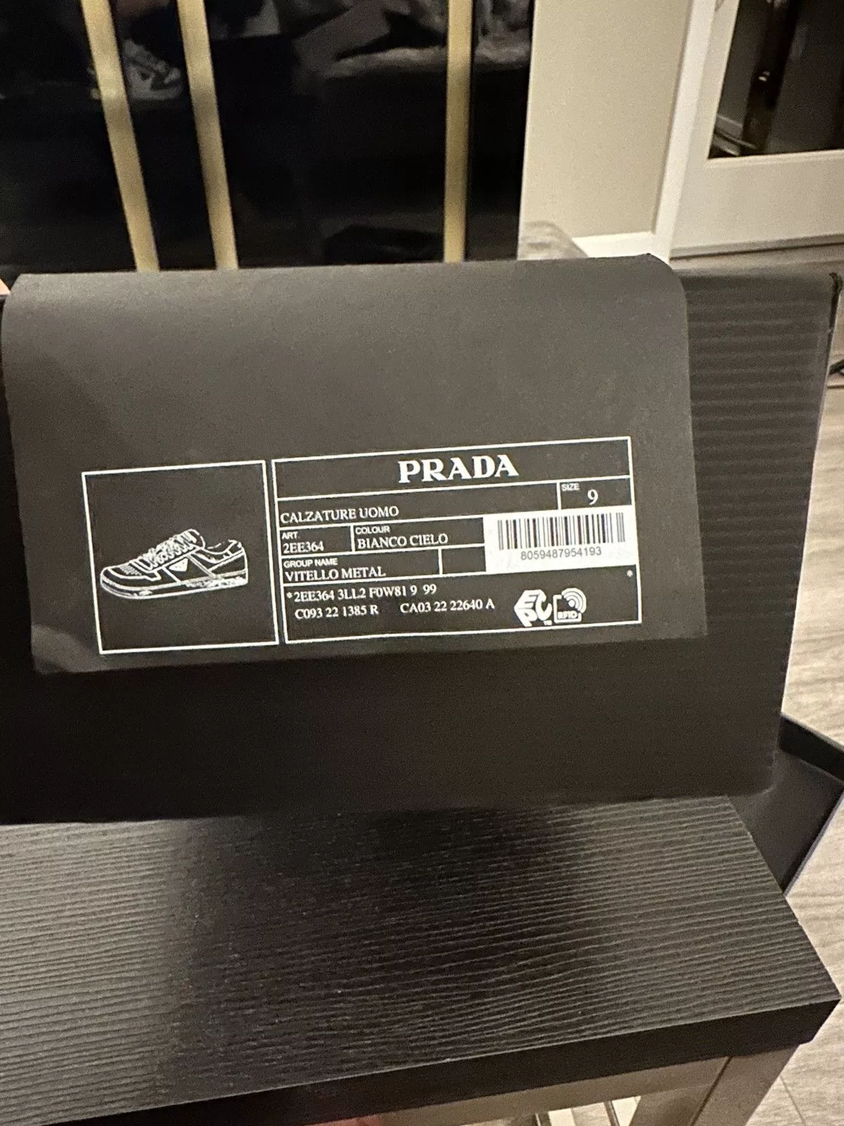 Prada Low Top Sneakers Prada Downtown Leather Sneakers Rare Metallic Blue! Size 9