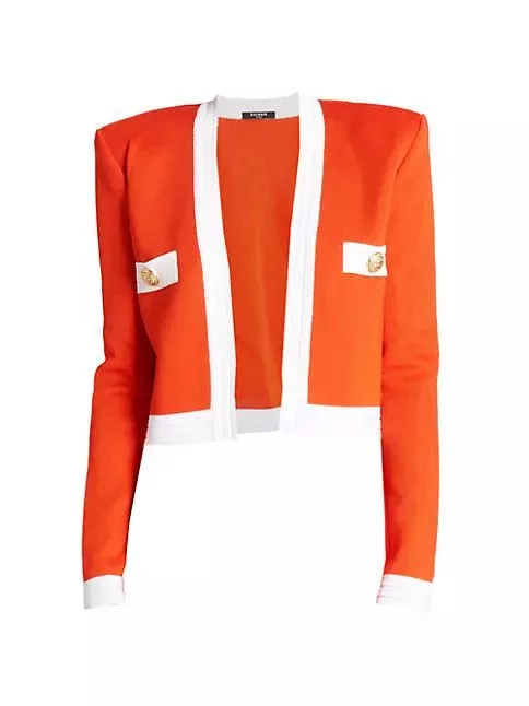 Balmain Sweaters Balmain o1w1db10624 Cardigan in Orange
