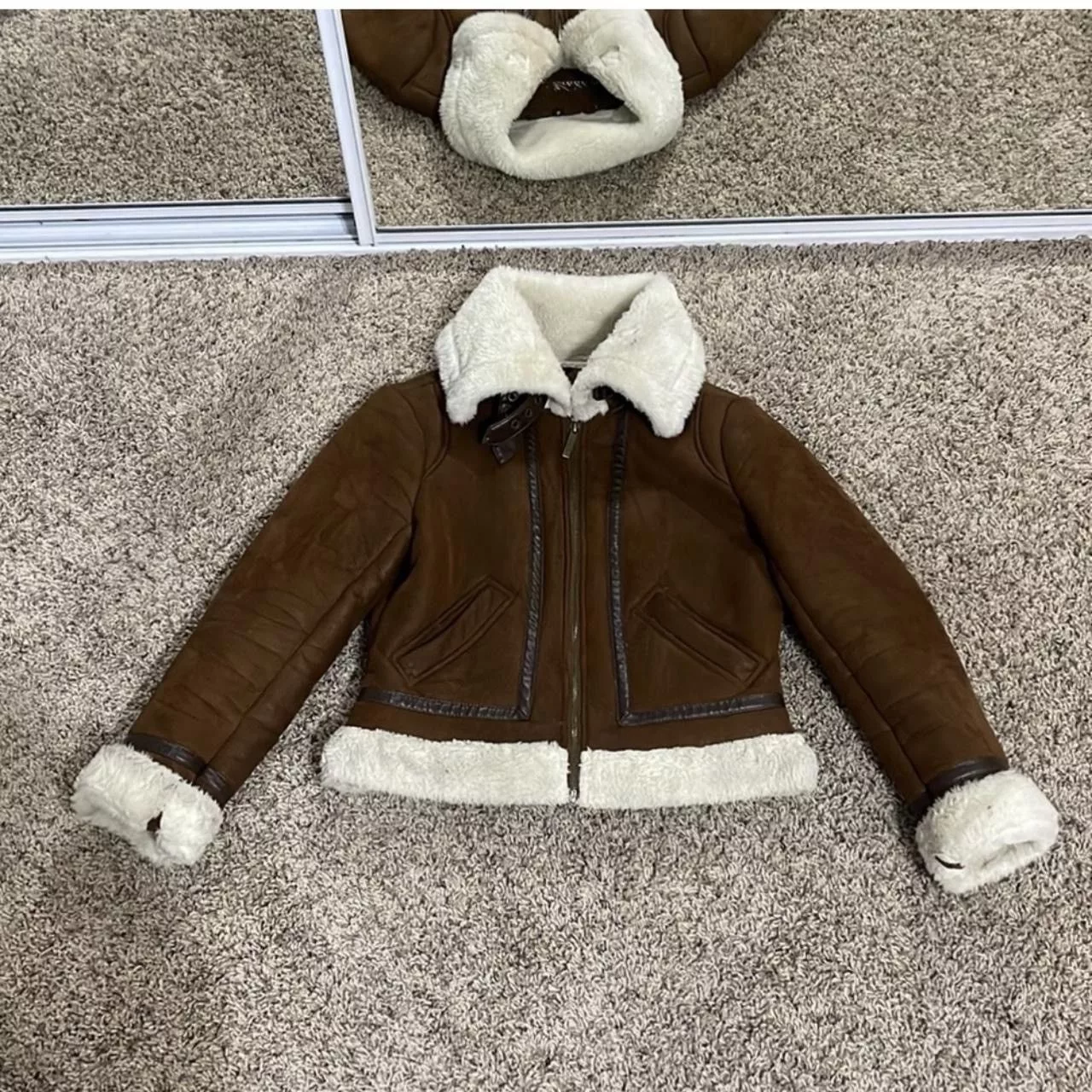 Steve Madden Coats Steve Madden Fluffy Jacket Brown