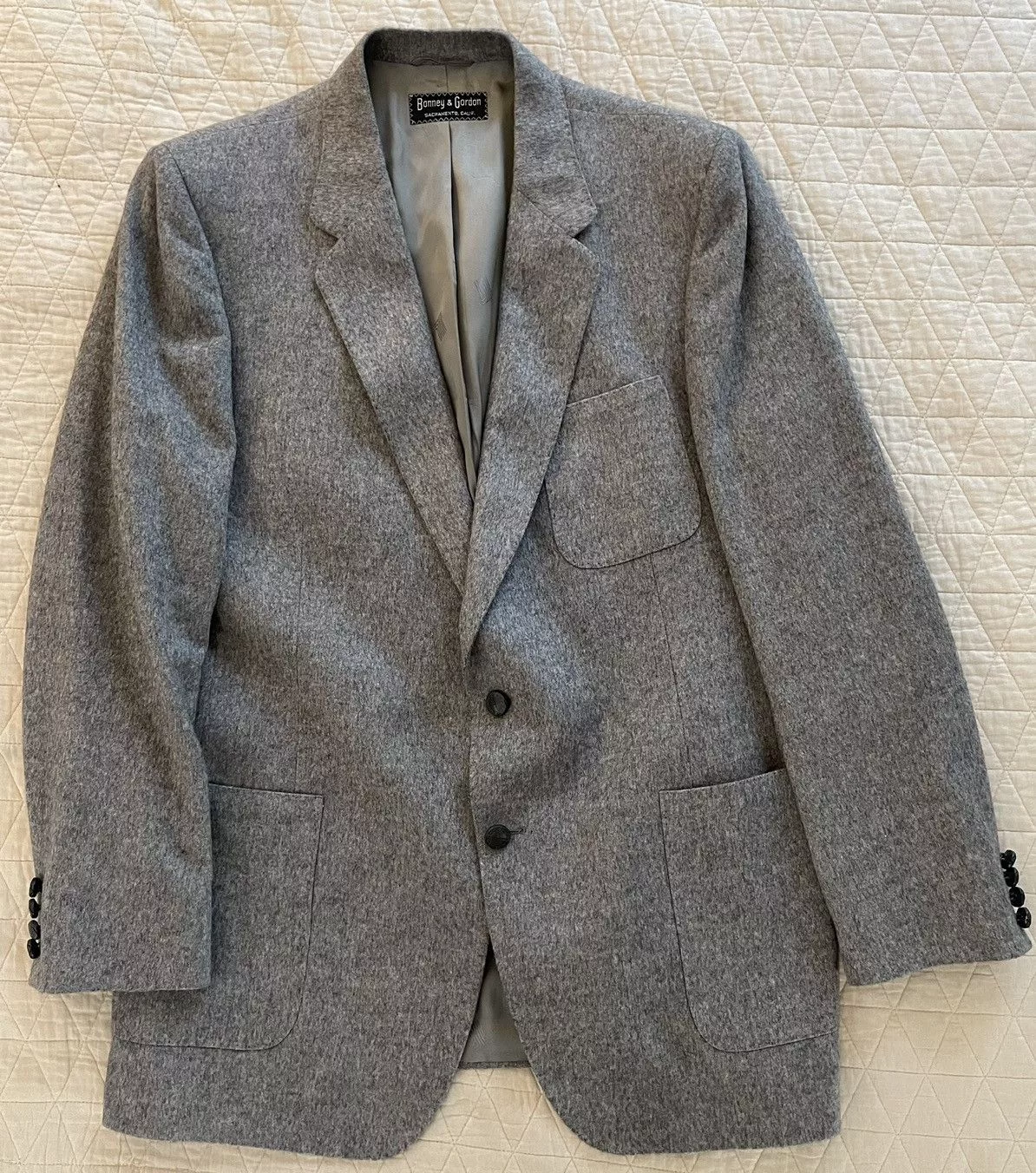 Lanvin Blazers Lanvin × Vintage Vintage Camel Hair Patch Pocket Jacket Gray