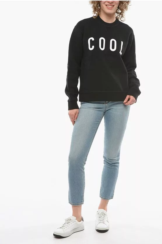 Dsquared2 Sweatshirts Dsquared2 og1mm0624 Printed Icon Sweatshirt in Black