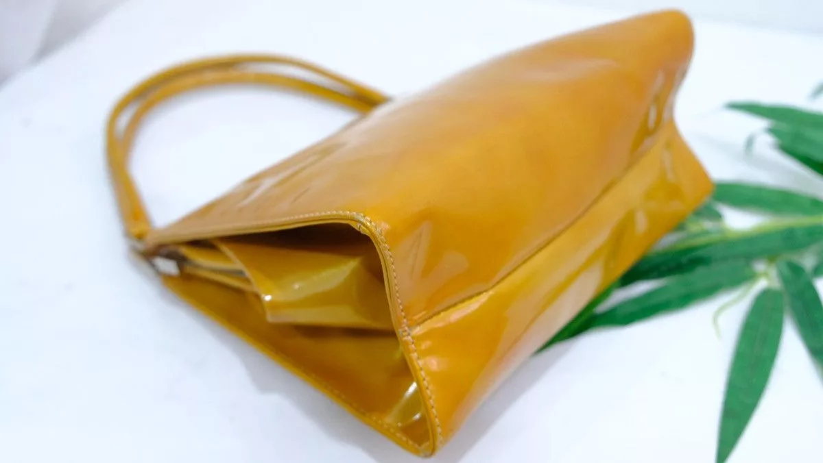 Prada Handle Bags Authentic Prada handbag yellow pattern leather