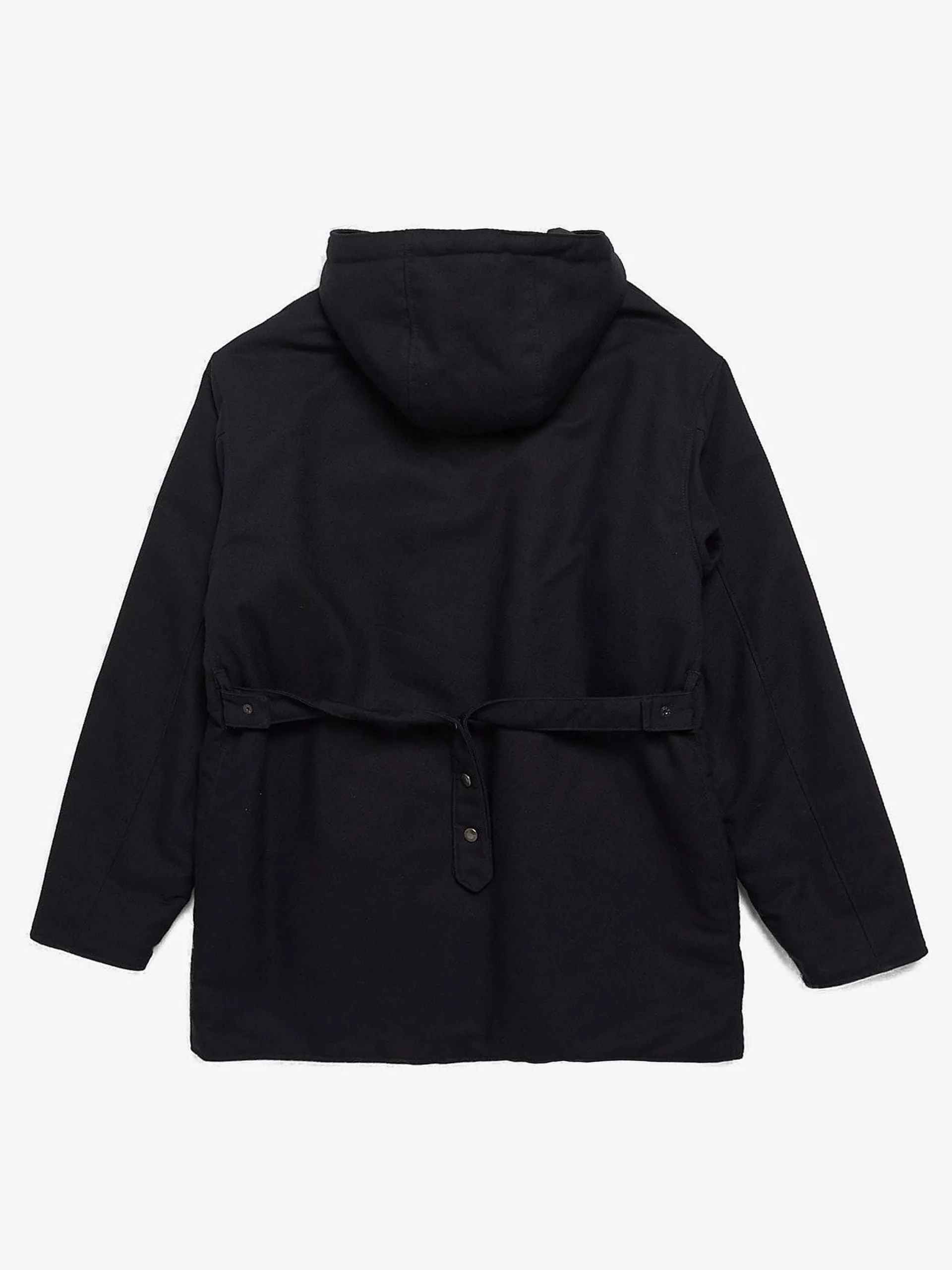 Other Parkas Other Black Back Belted Woolen Downjacket