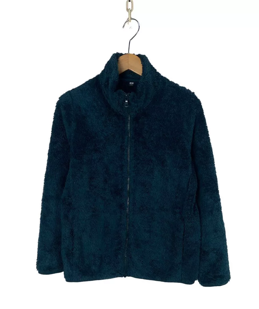Uniqlo Light Jackets Uniqlo fleece emerald green zipper jacket Streetwear