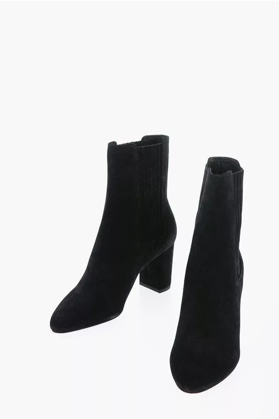 Saint Laurent Paris Boots Saint Laurent Paris Suede Boots Black