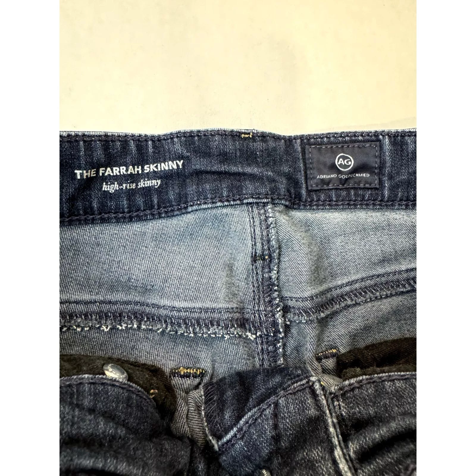 AG Adriano Goldschmied Jeans Farrah Skinny High Rise - 27 Blue