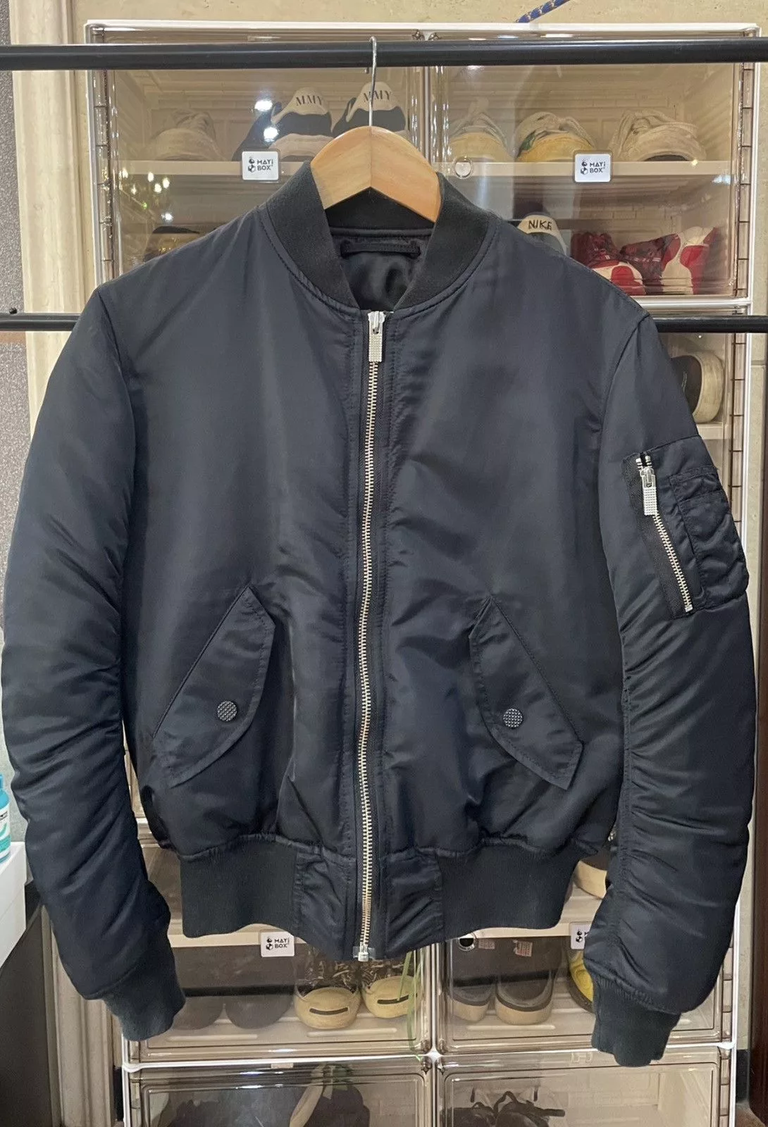 PHENOMENON Bombers Phenomenon SS16 stitched pocket bomber Black
