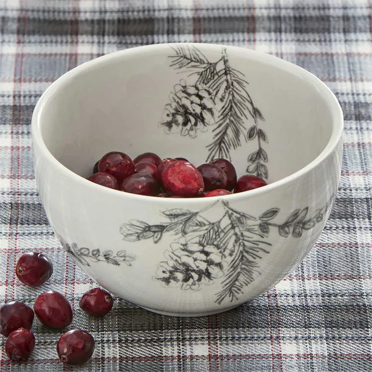 WINTER SKETCHES PINCECONE BOWL